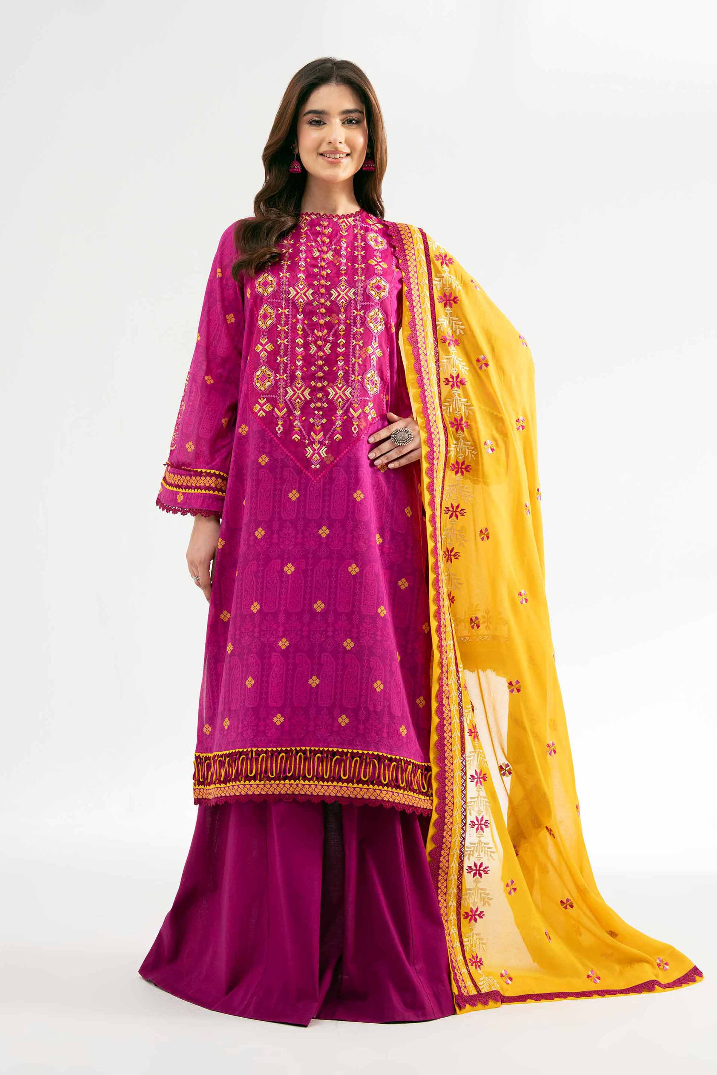 3 Piece - Printed Embroidered Suit - 42502127 for Women - Unstitched Collection | Nishat | Shop Online