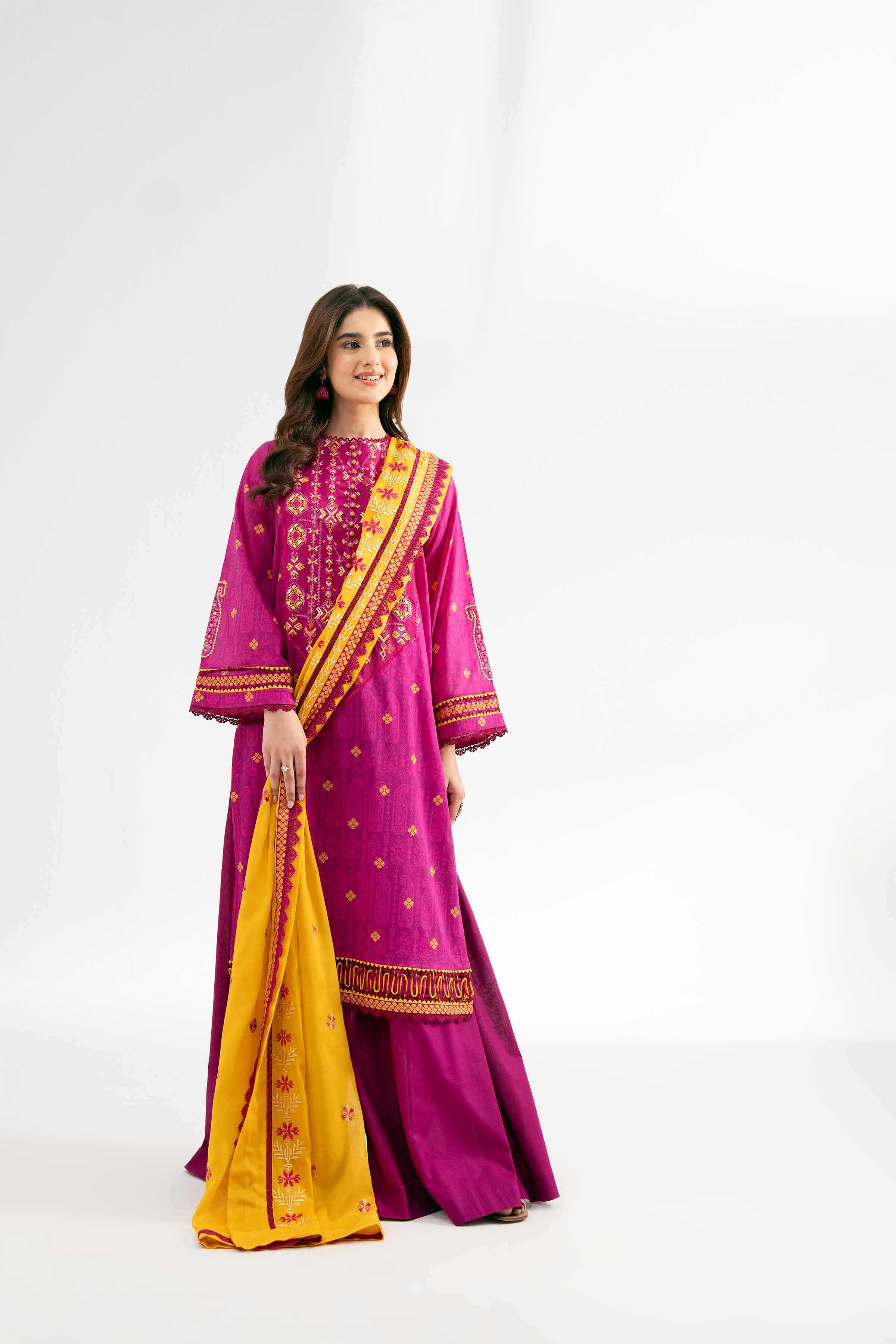 3 Piece - Printed Embroidered Suit - 42502127 for Women - Unstitched Collection | Nishat | Shop Online