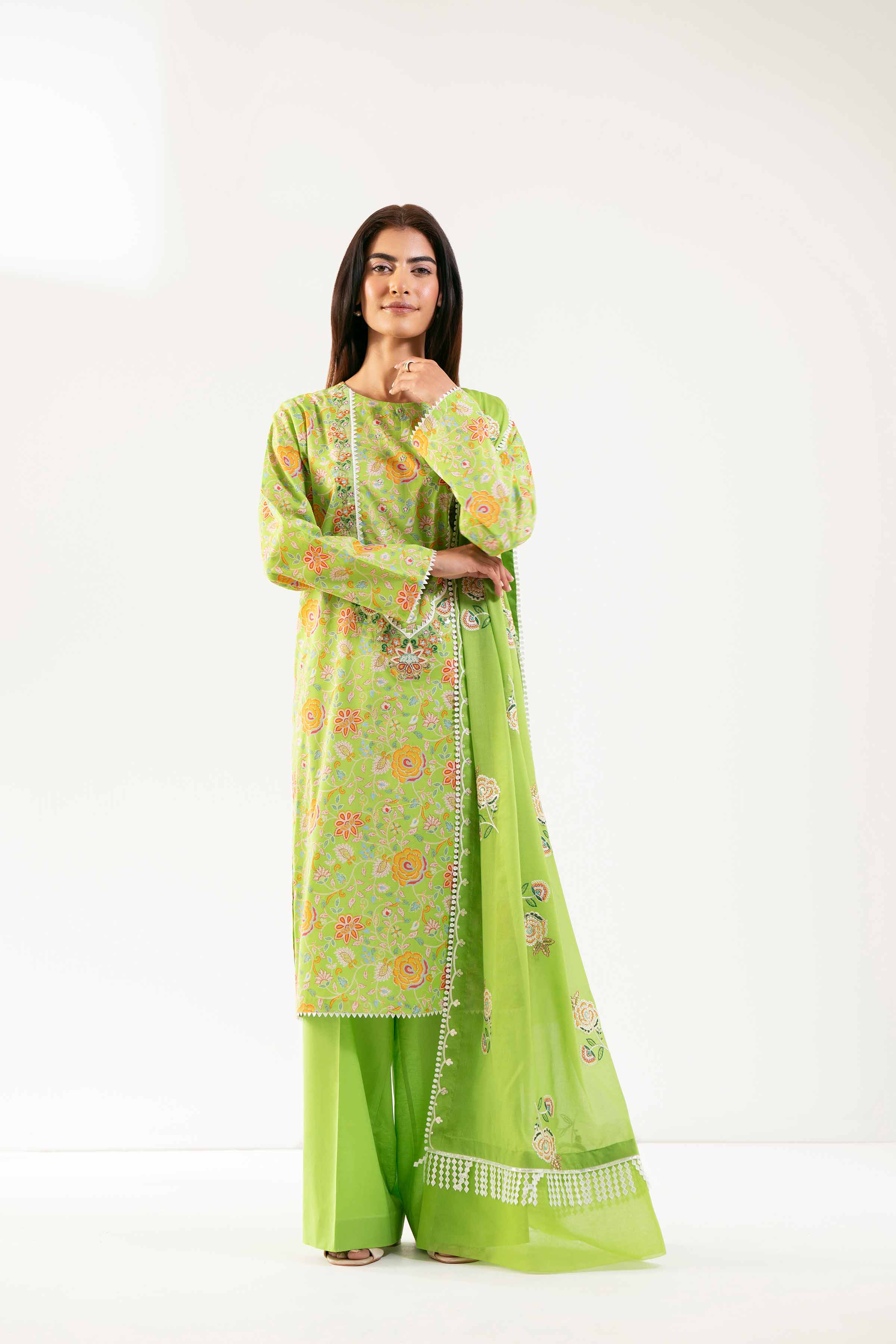 3 Piece - Printed Embroidered Suit - 42502128 for Women - Unstitched Collection | Nishat | Shop Online