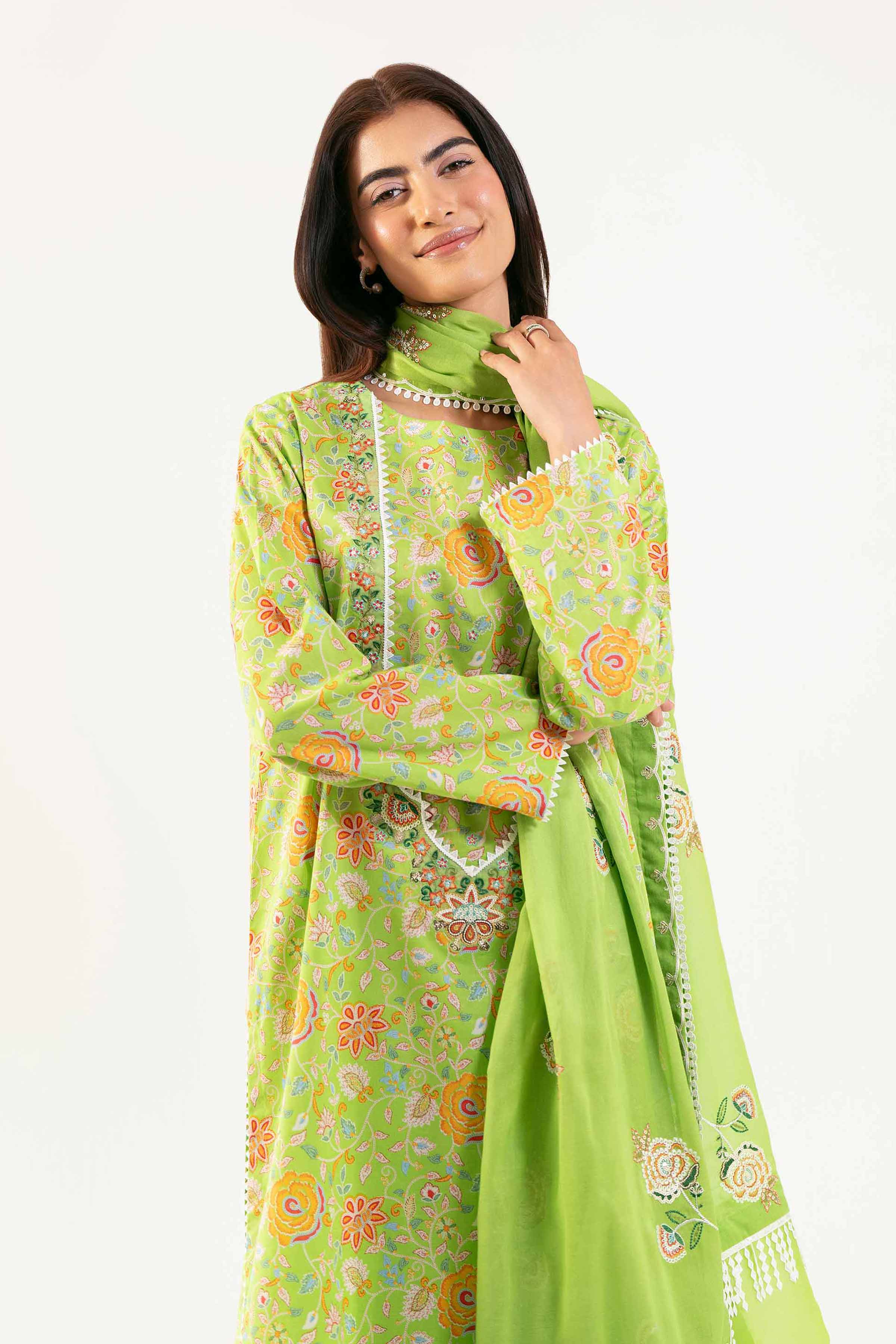 3 Piece - Printed Embroidered Suit - 42502128 for Women - Unstitched Collection | Nishat | Shop Online