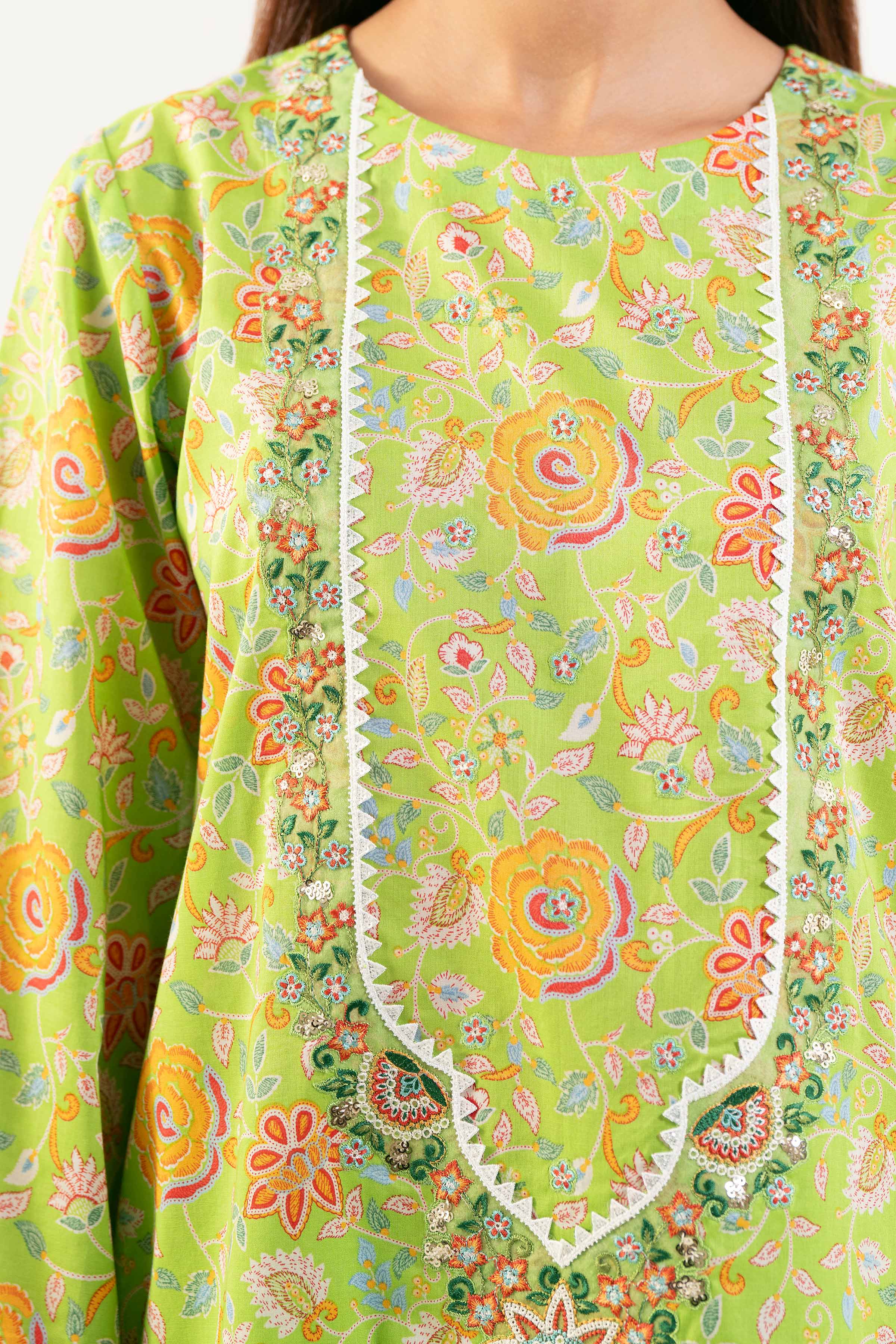 3 Piece - Printed Embroidered Suit - 42502128 for Women - Unstitched Collection | Nishat | Shop Online