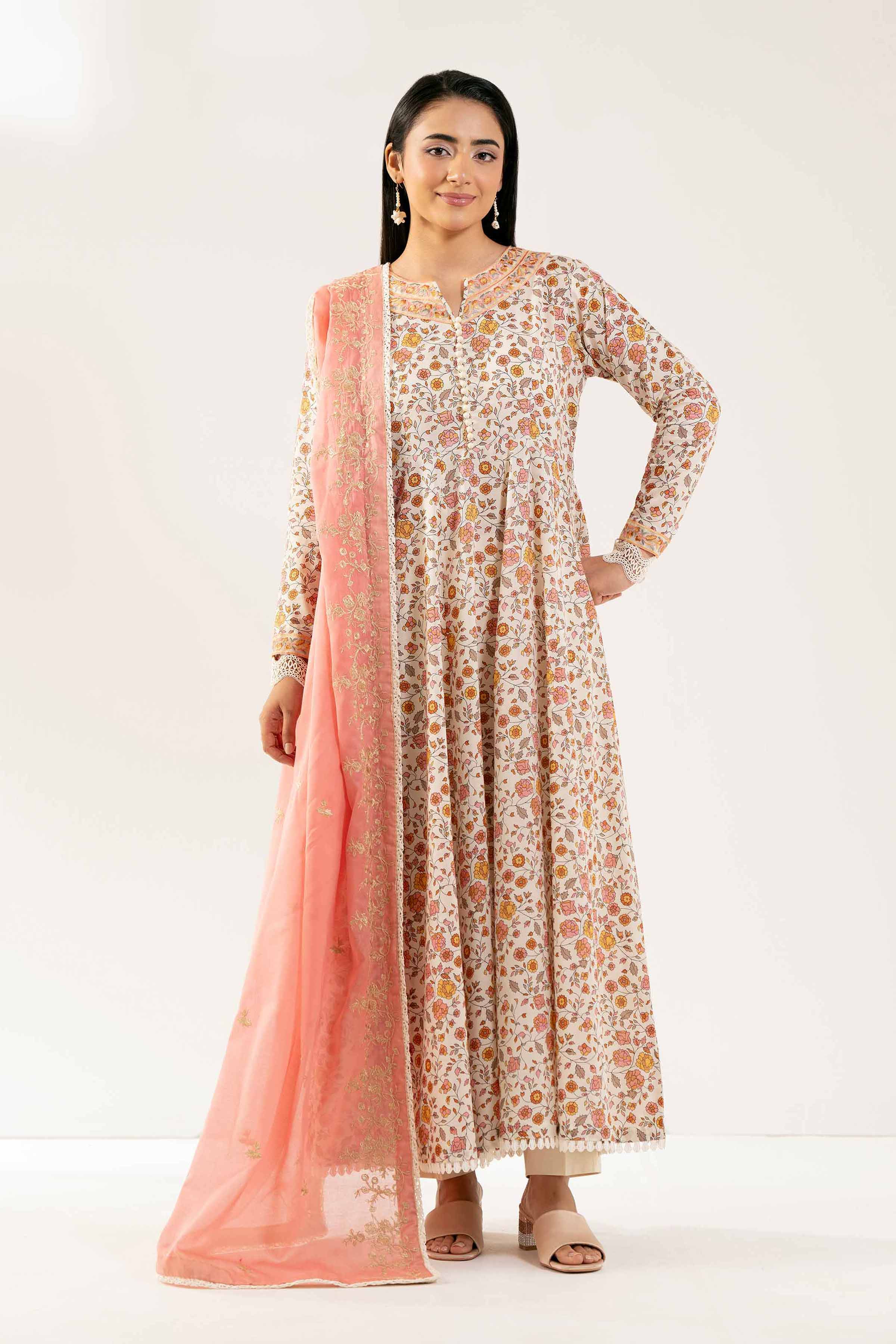 3 Piece - Printed Embroidered Suit - 42502129 for Women - Unstitched Collection | Nishat | Shop Online