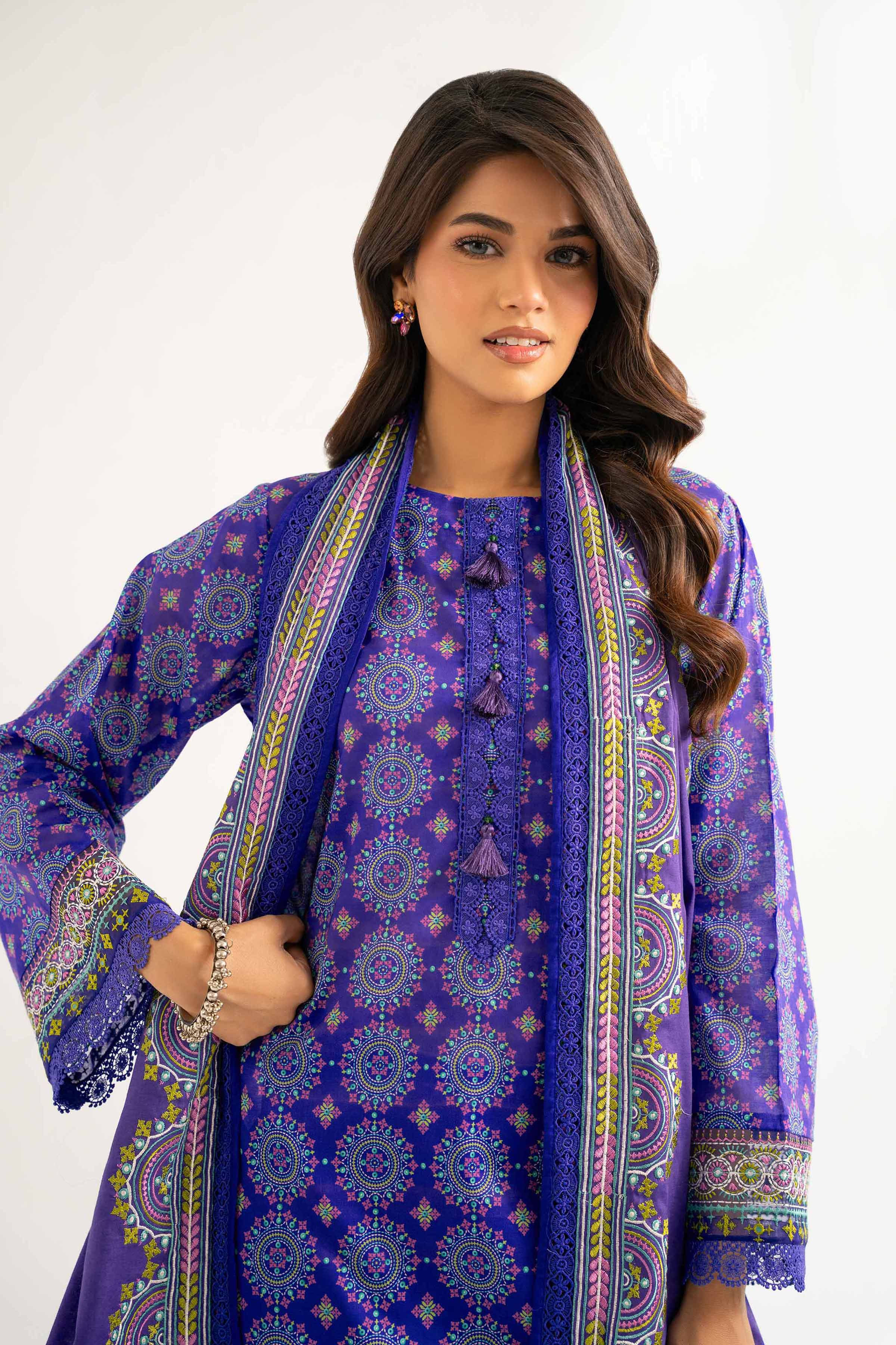 3 Piece - Printed Embroidered Suit - 42502130 for Women - Unstitched Collection | Nishat | Shop Online