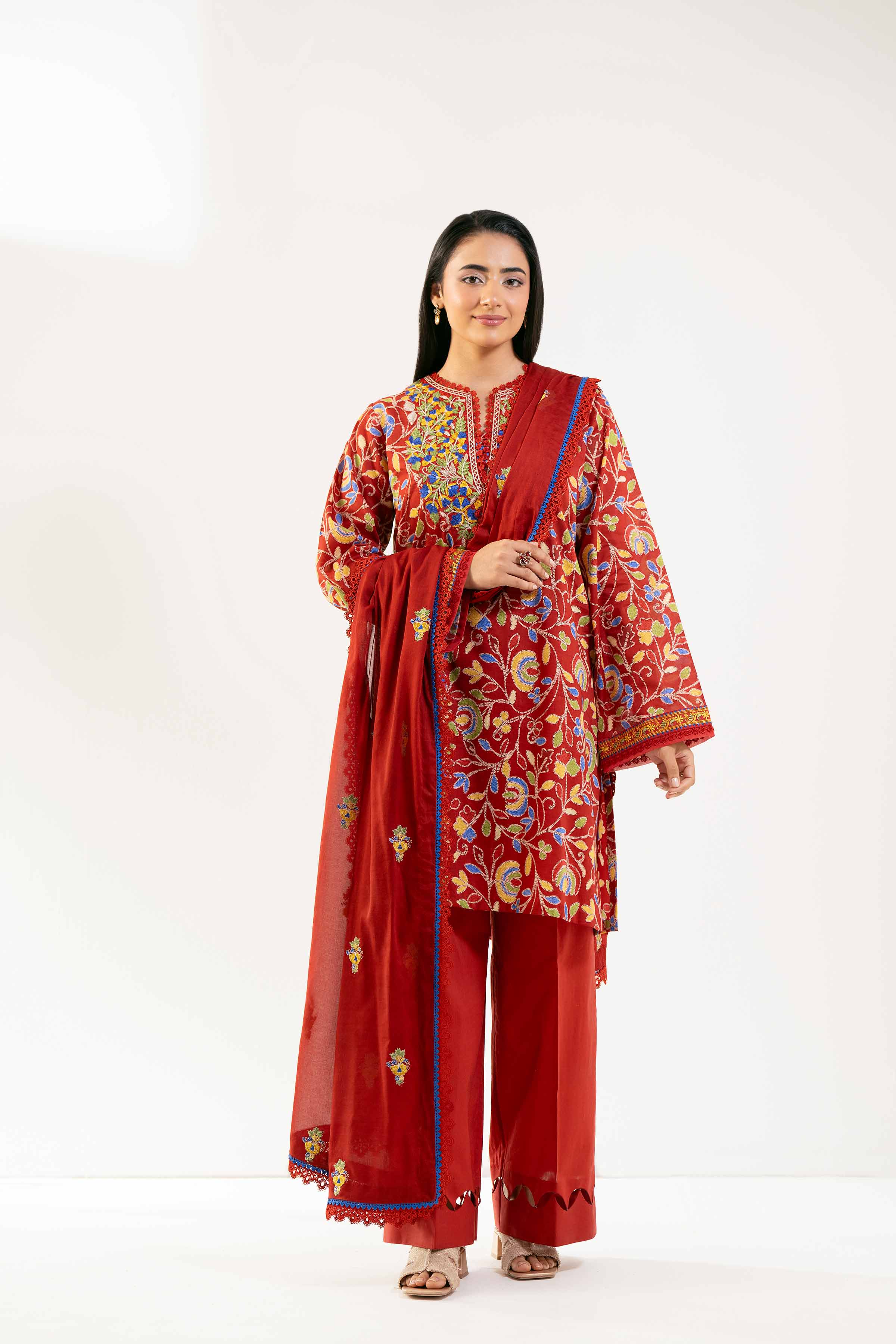 3 Piece - Printed Embroidered Suit - 42502131 for Women - Unstitched Collection | Nishat | Shop Online