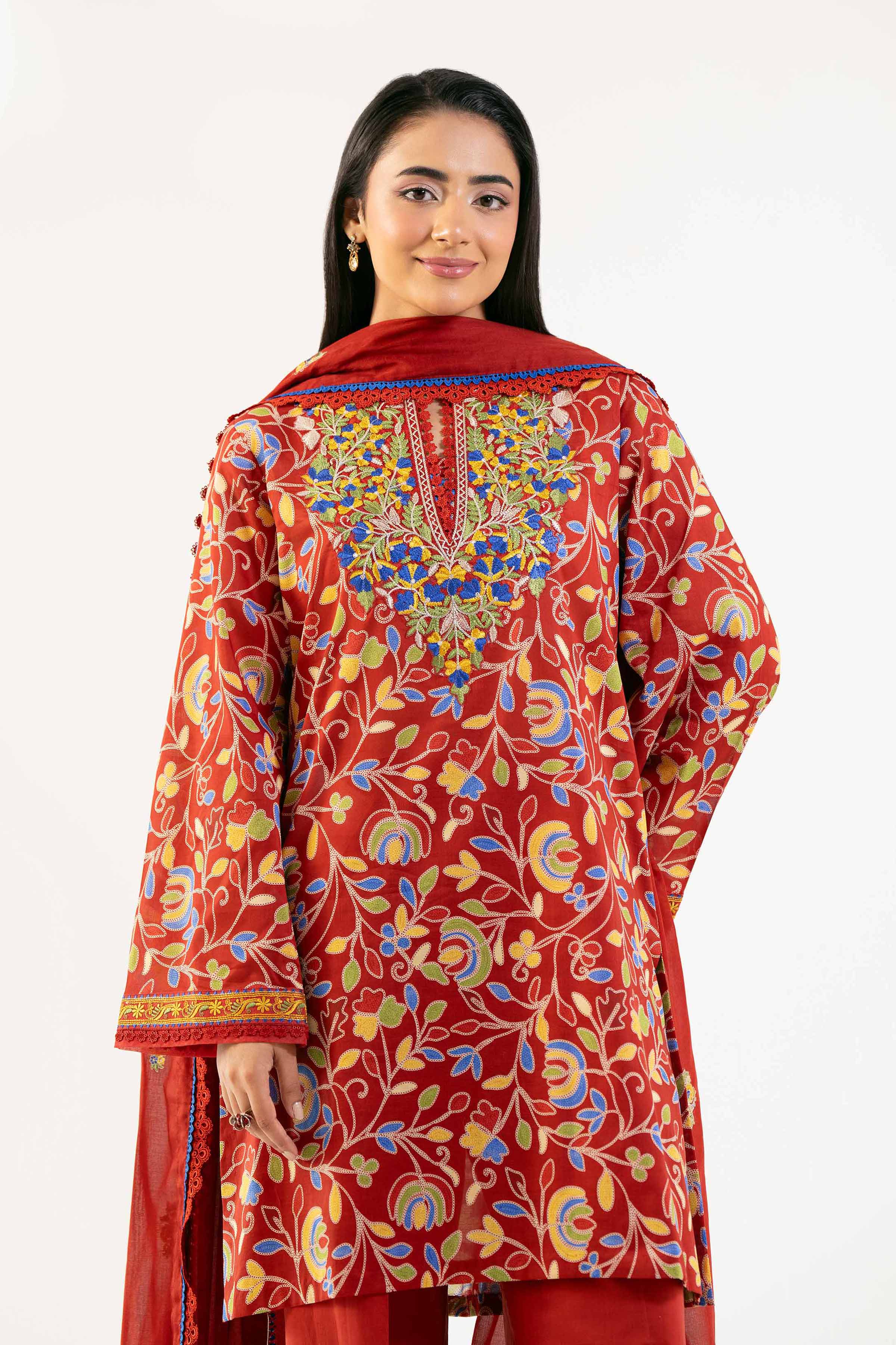 3 Piece - Printed Embroidered Suit - 42502131 for Women - Unstitched Collection | Nishat | Shop Online