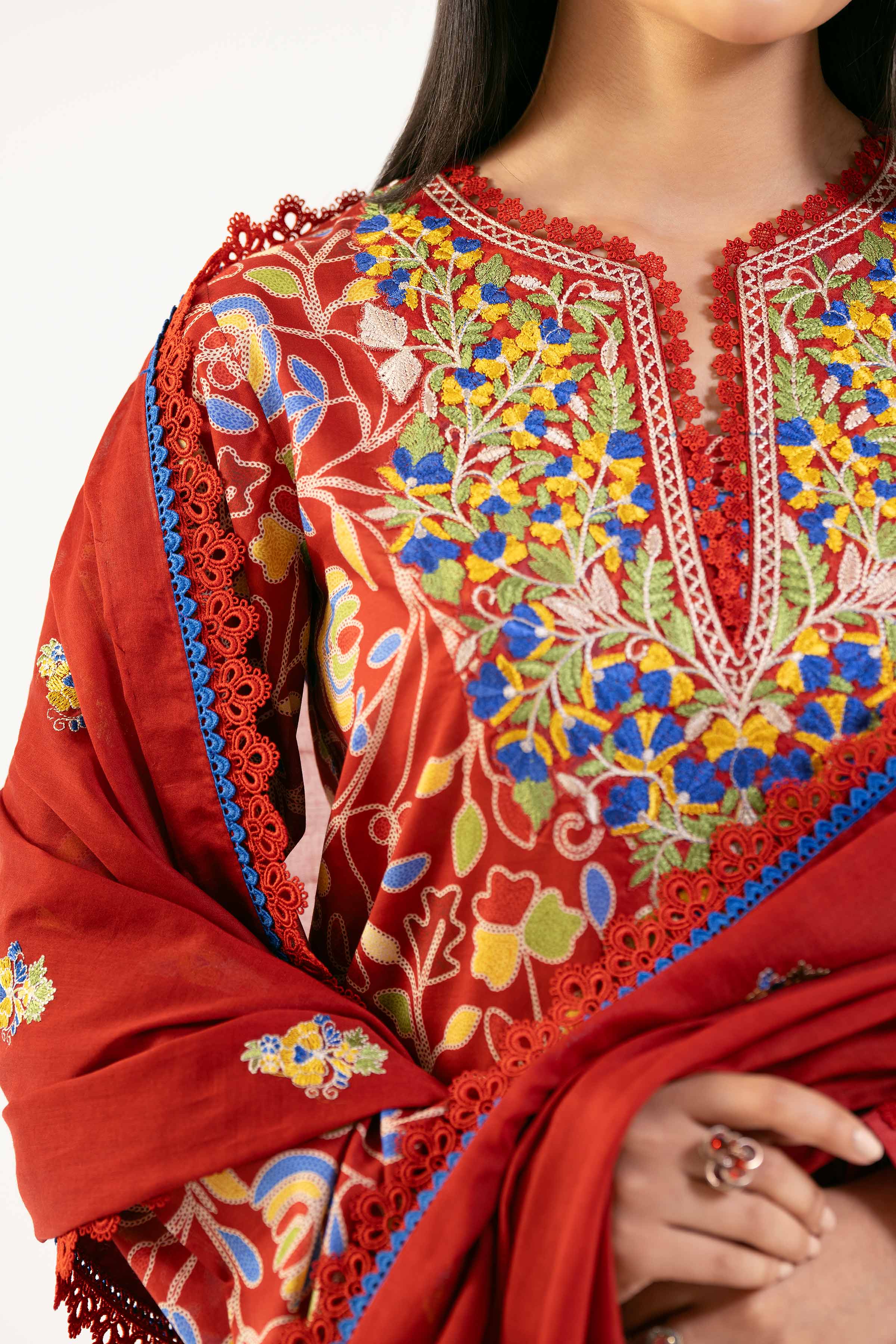 3 Piece - Printed Embroidered Suit - 42502131 for Women - Unstitched Collection | Nishat | Shop Online