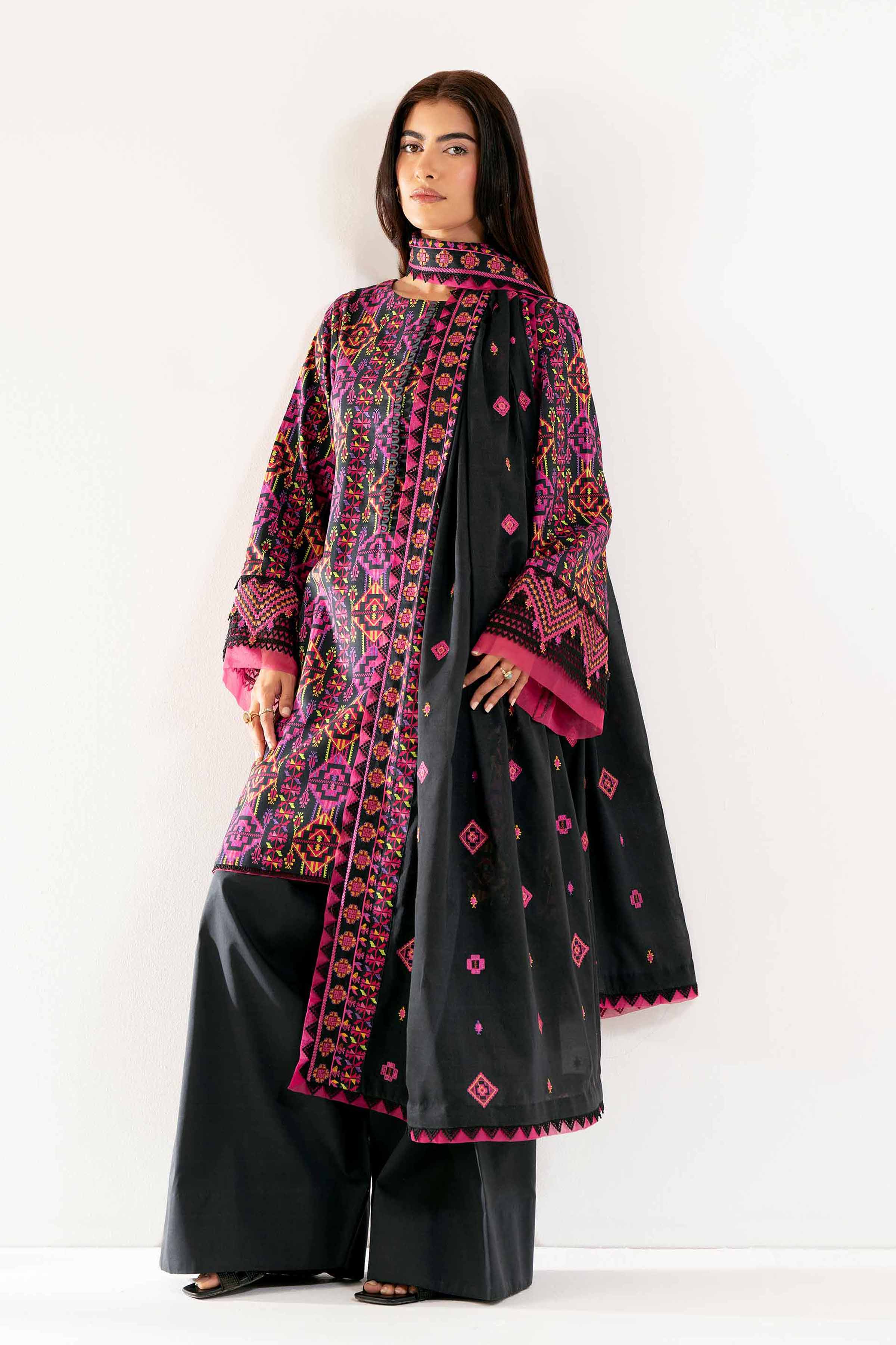 3 Piece - Printed Embroidered Suit - 42502132 for Women - Unstitched Collection | Nishat | Shop Online
