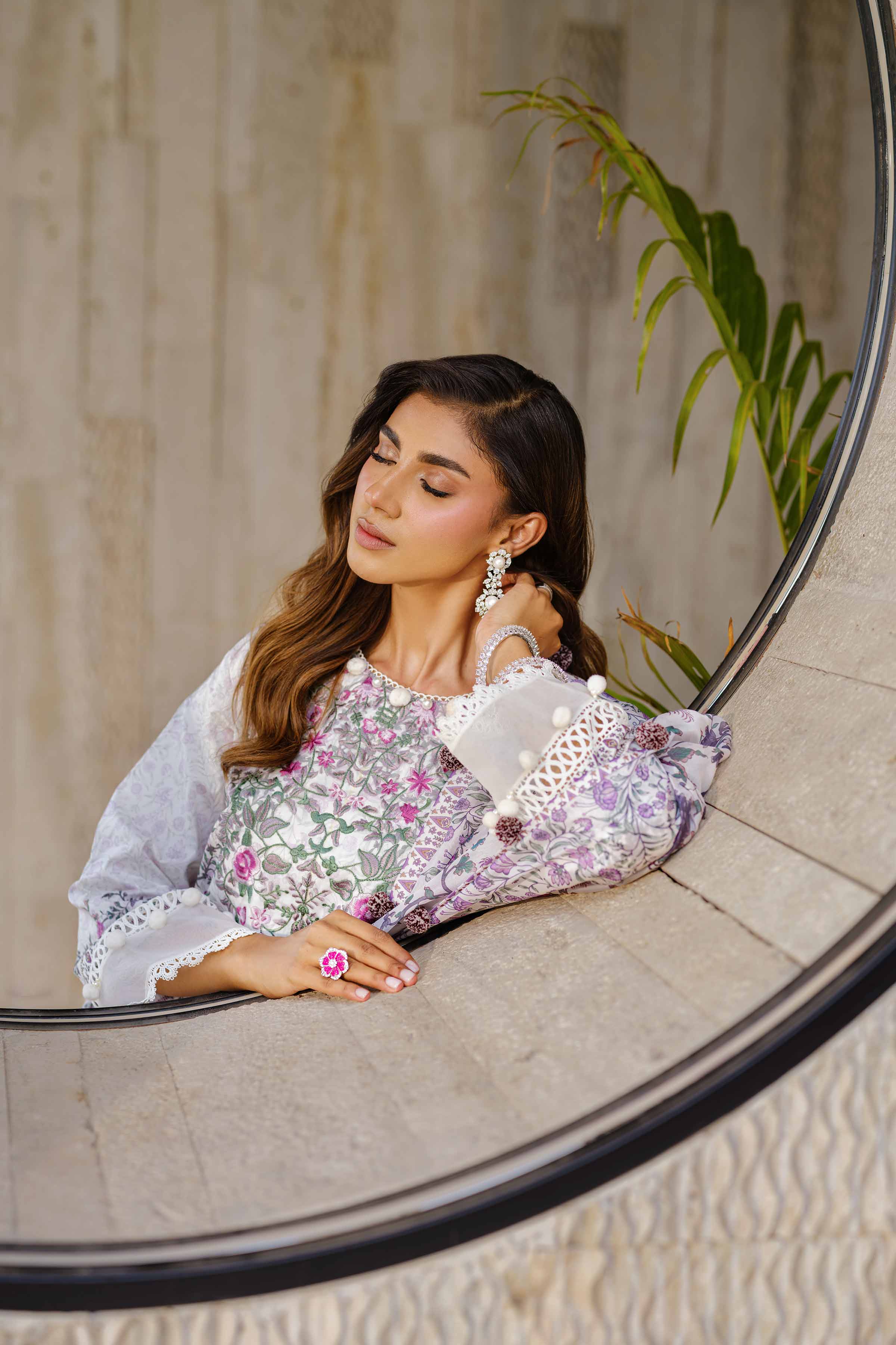 3 Piece - Digital Printed Embroidered Suit - 42502134