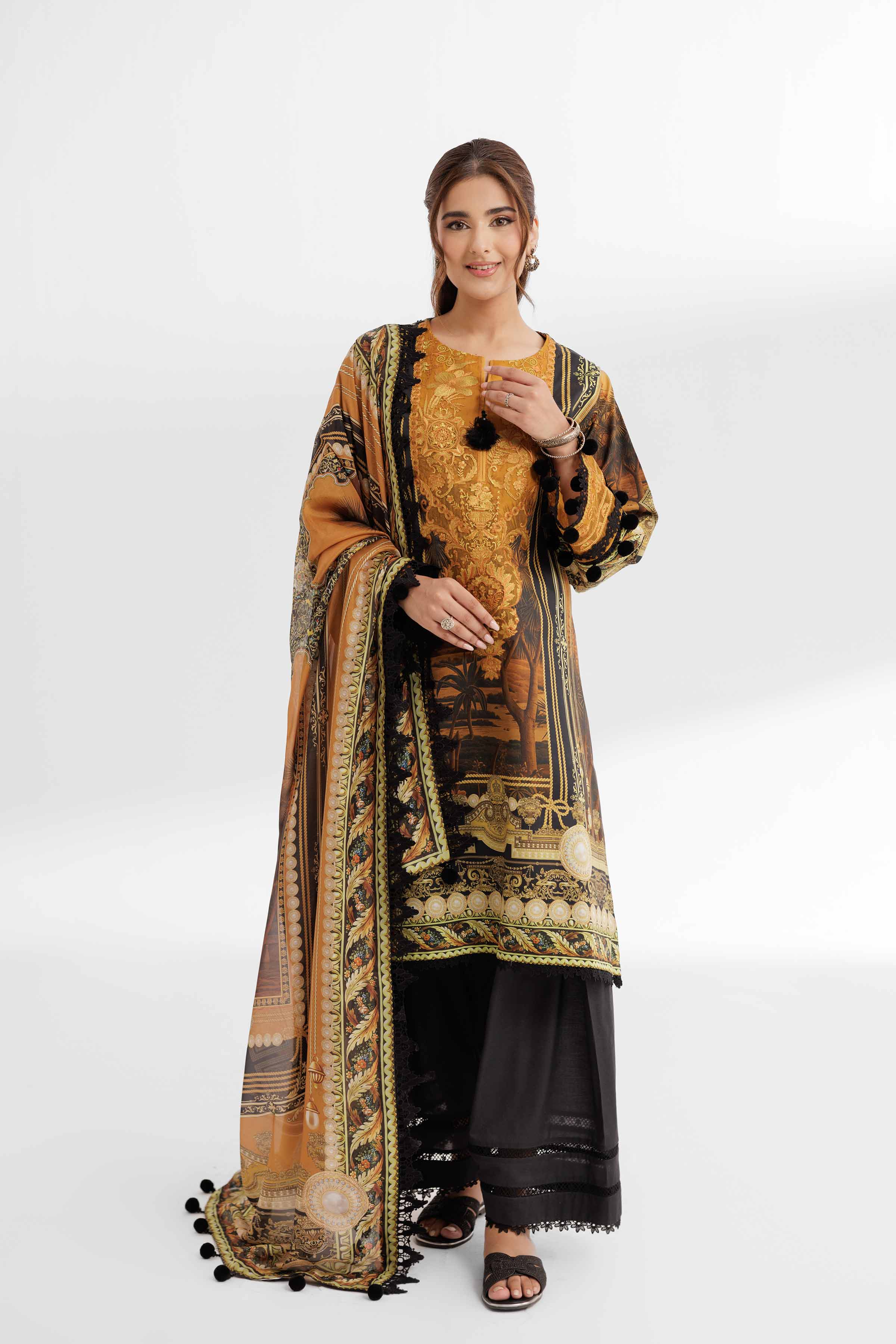3 Piece - Digital Printed Suit - 42502143 for Women - Unstitched Collection | Nishat | Shop Online