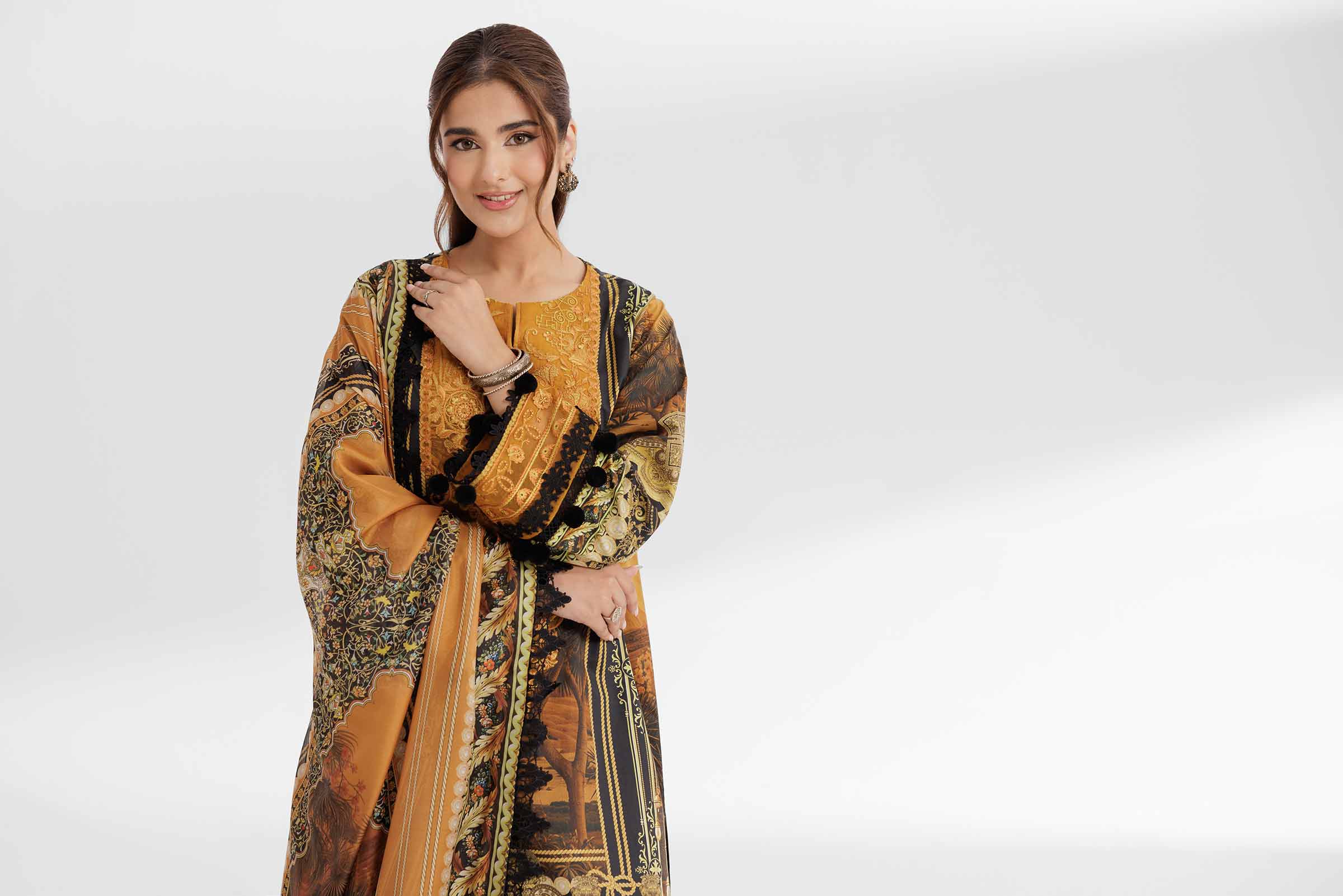 3 Piece - Digital Printed Suit - 42502143 for Women - Unstitched Collection | Nishat | Shop Online
