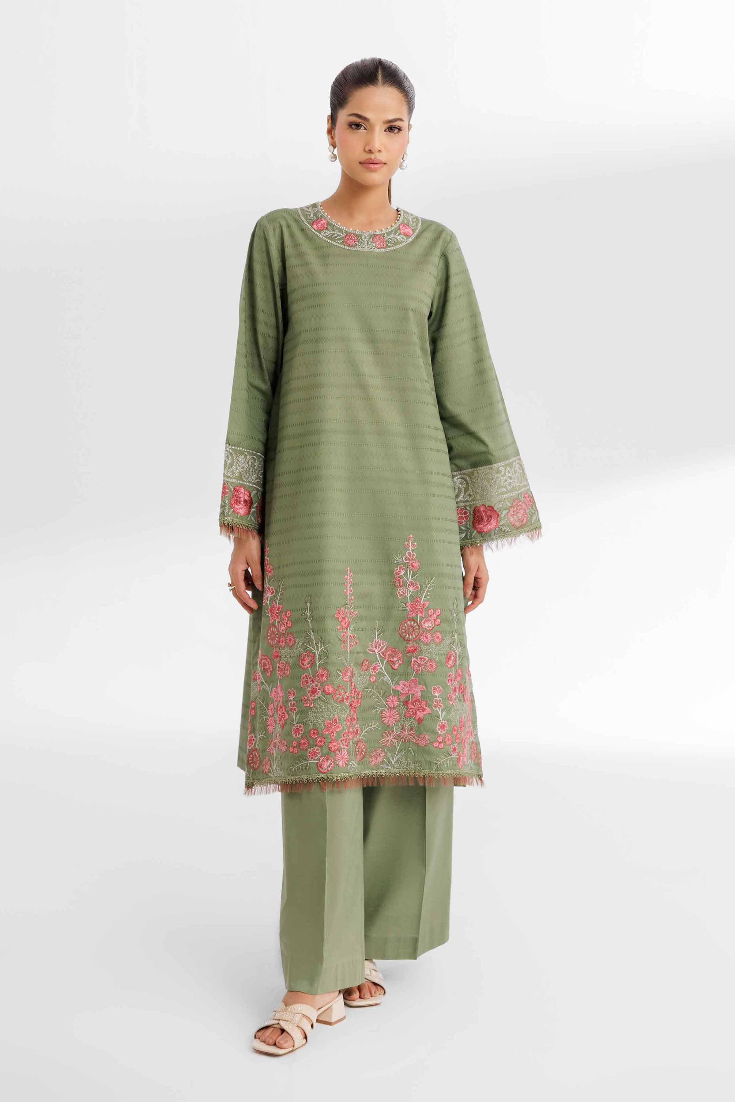 2 Piece - Dyed Embroidered Suit - 42502155 for Women - Unstitched Collection | Nishat | Shop Online
