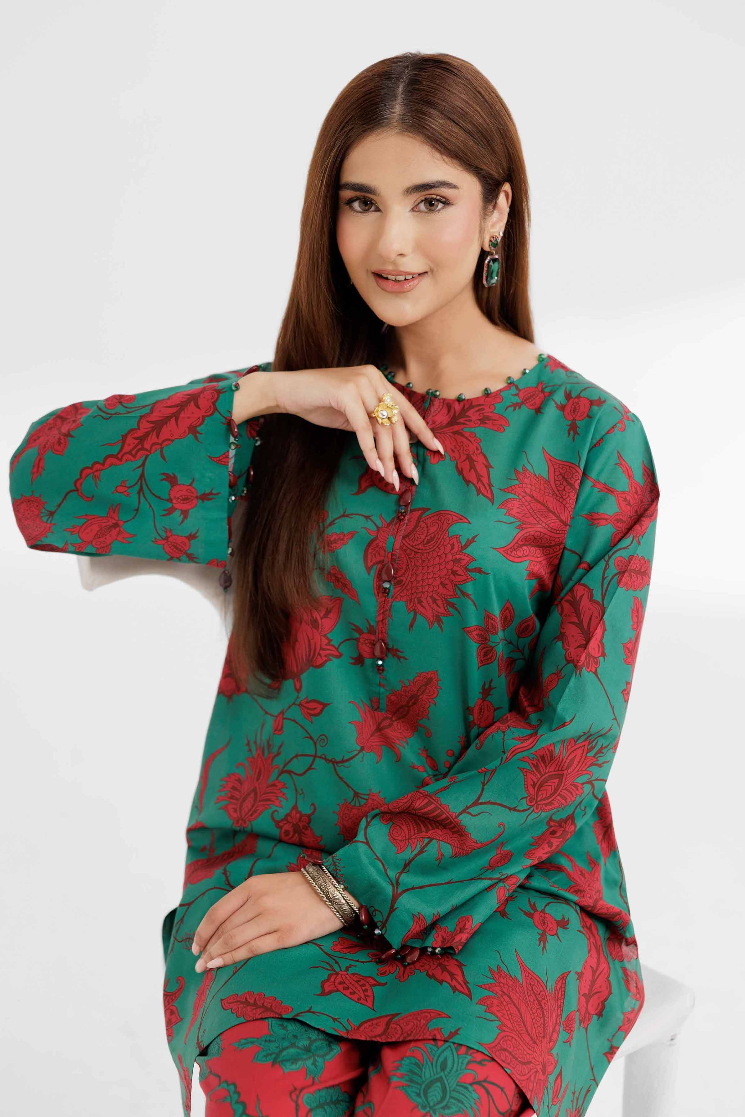 2 Piece - Printed Suit - 42502164 for Women - Unstitched Collection | Nishat | Shop Online