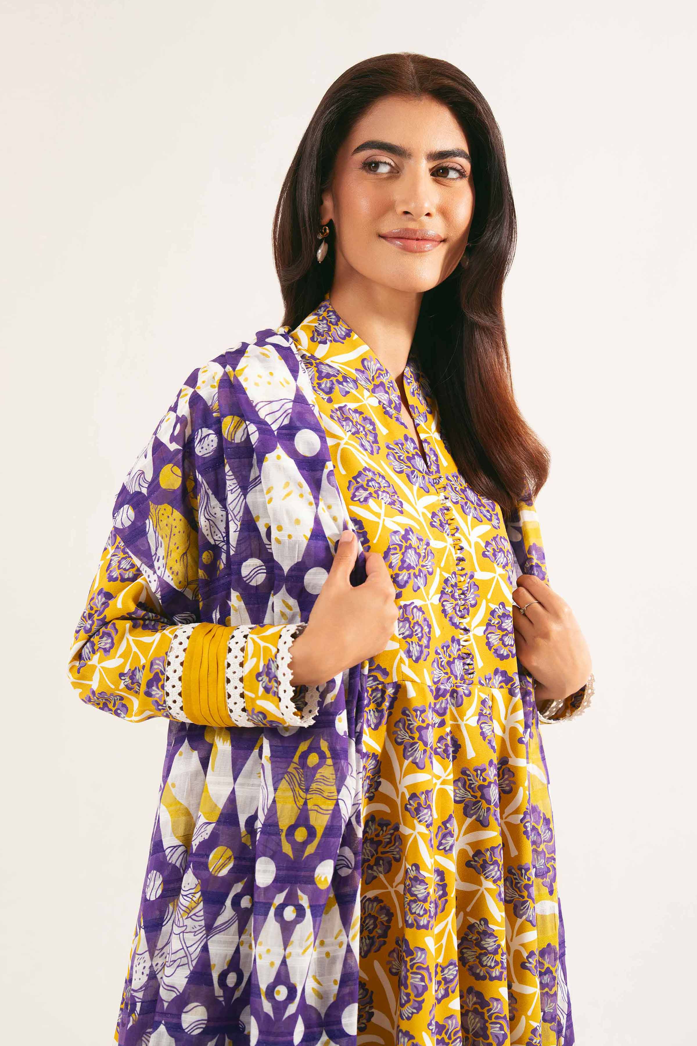 3 Piece - Printed Suit - 42502190 for Women - Unstitched Collection | Nishat | Shop Online