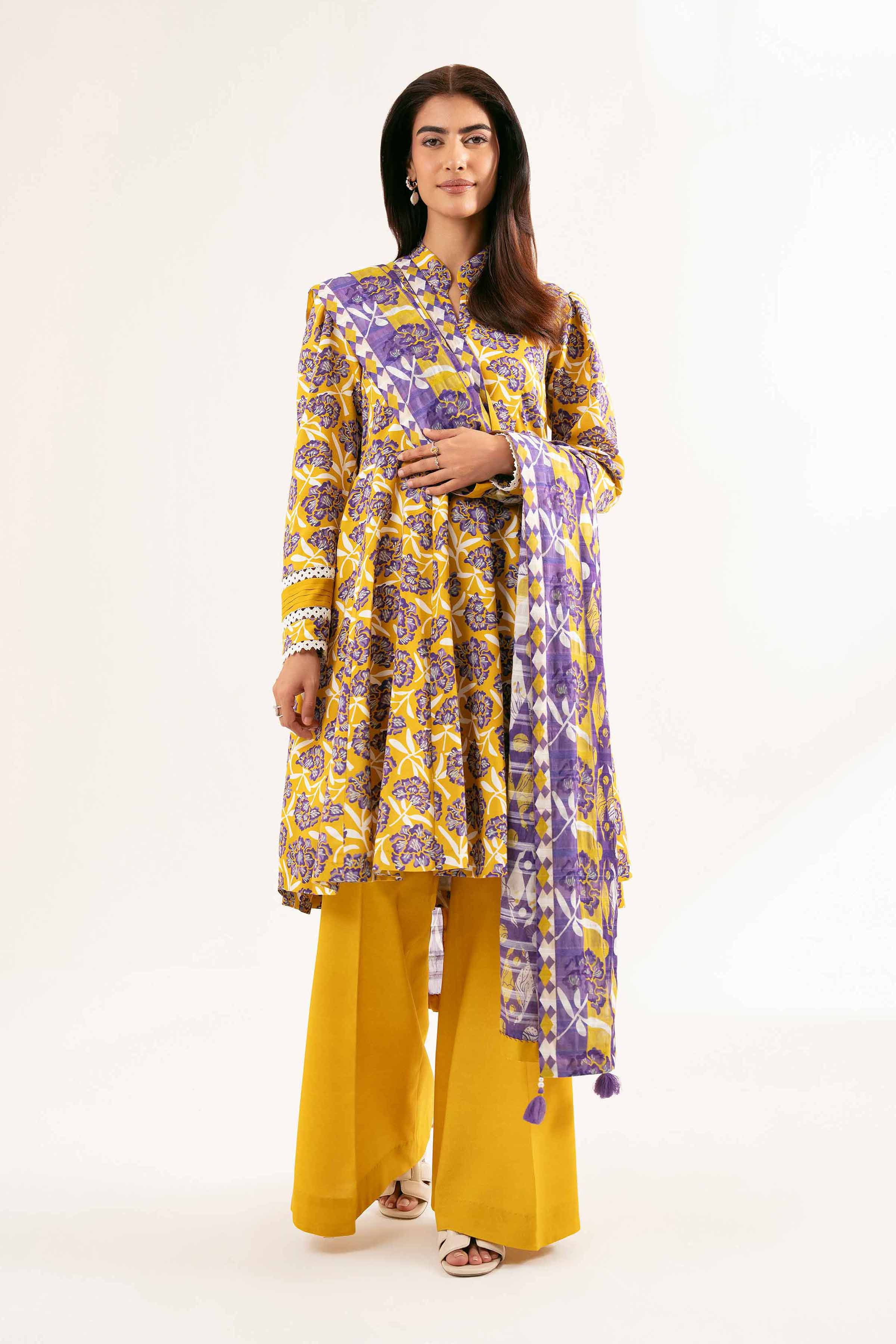 3 Piece - Printed Suit - 42502190 for Women - Unstitched Collection | Nishat | Shop Online