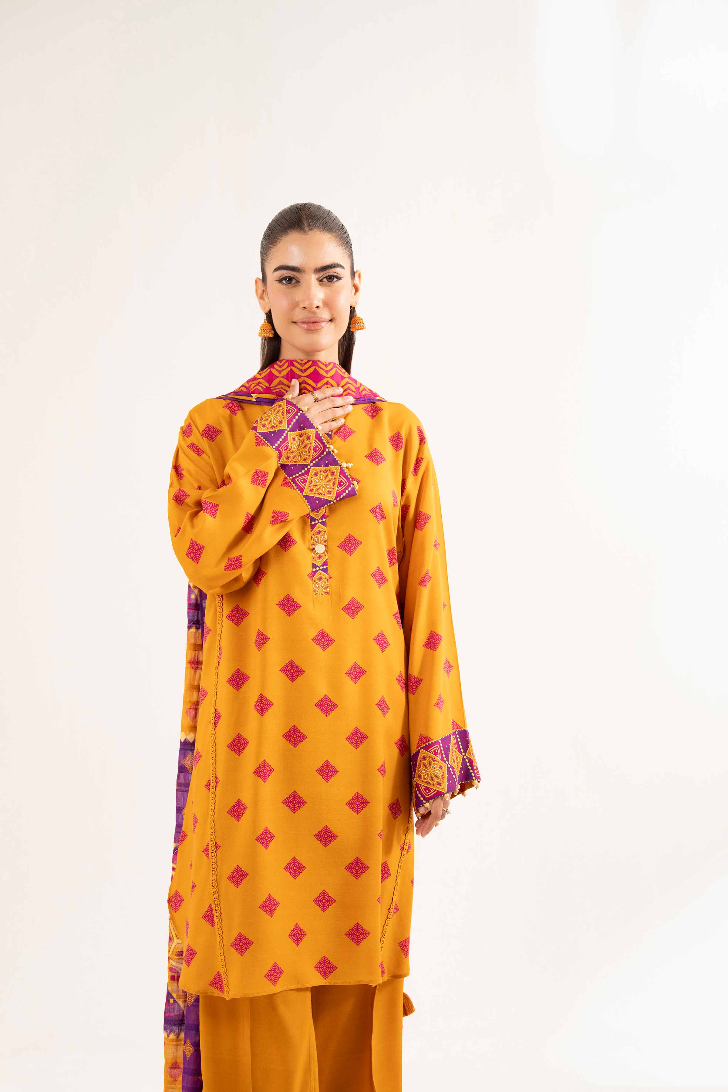 3 Piece - Printed Suit - 42502201 for Women - Unstitched Collection | Nishat | Shop Online