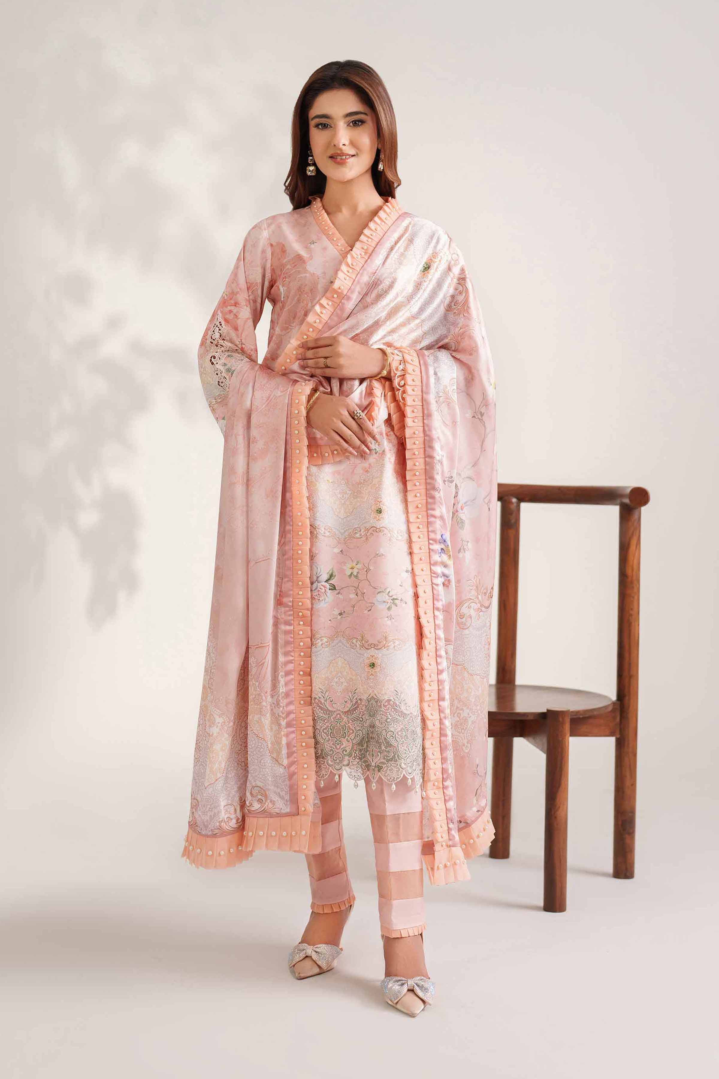 3 Piece - Digital Printed Embroidered Suit - 42502214 for Women - Unstitched Collection | Nishat | Shop Online