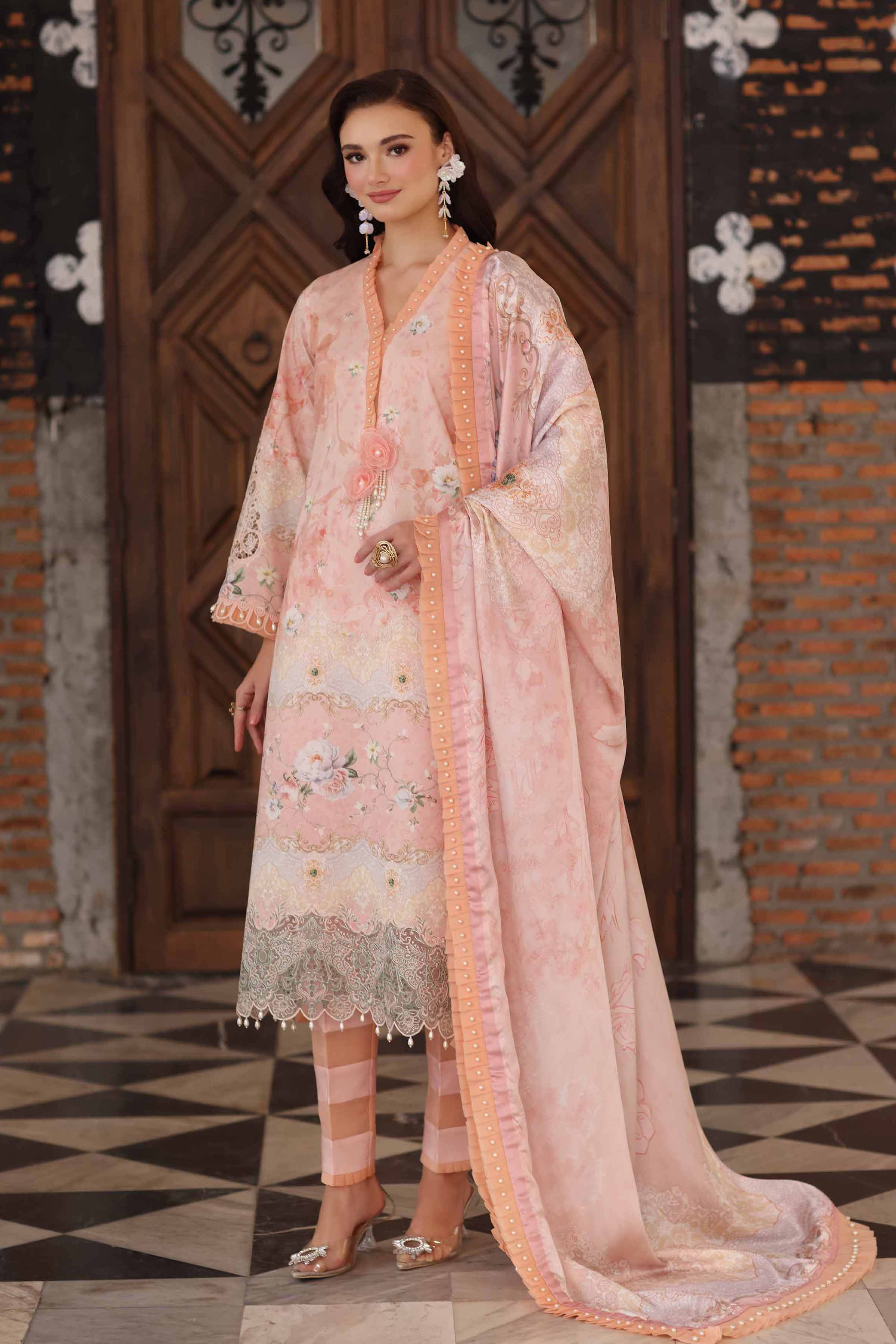 3 Piece - Digital Printed Embroidered Suit - 42502214 for Women - Unstitched Collection | Nishat | Shop Online