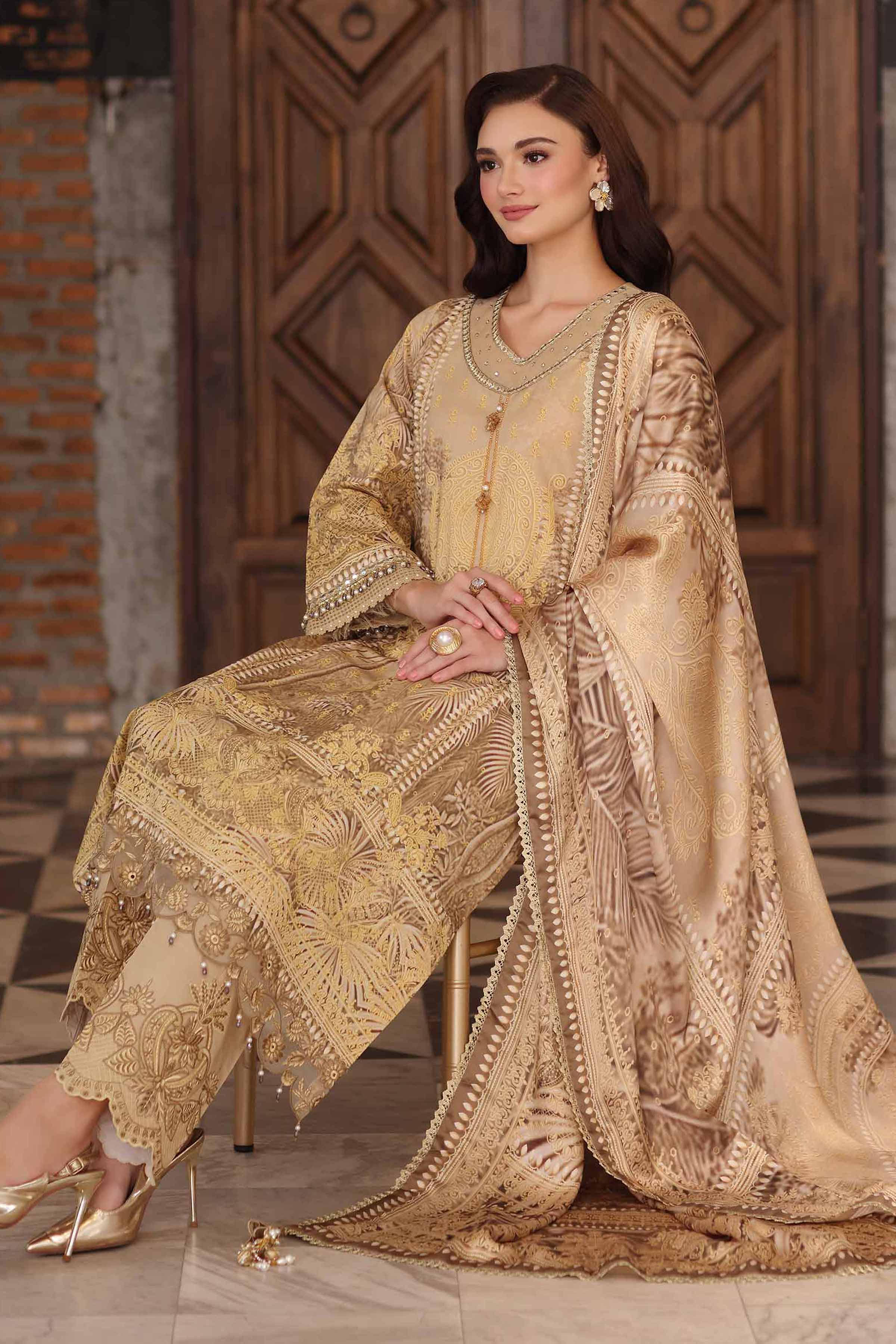 3 Piece - Digital Printed Embroidered Suit - 42502218 for Women - Unstitched Collection | Nishat | Shop Online