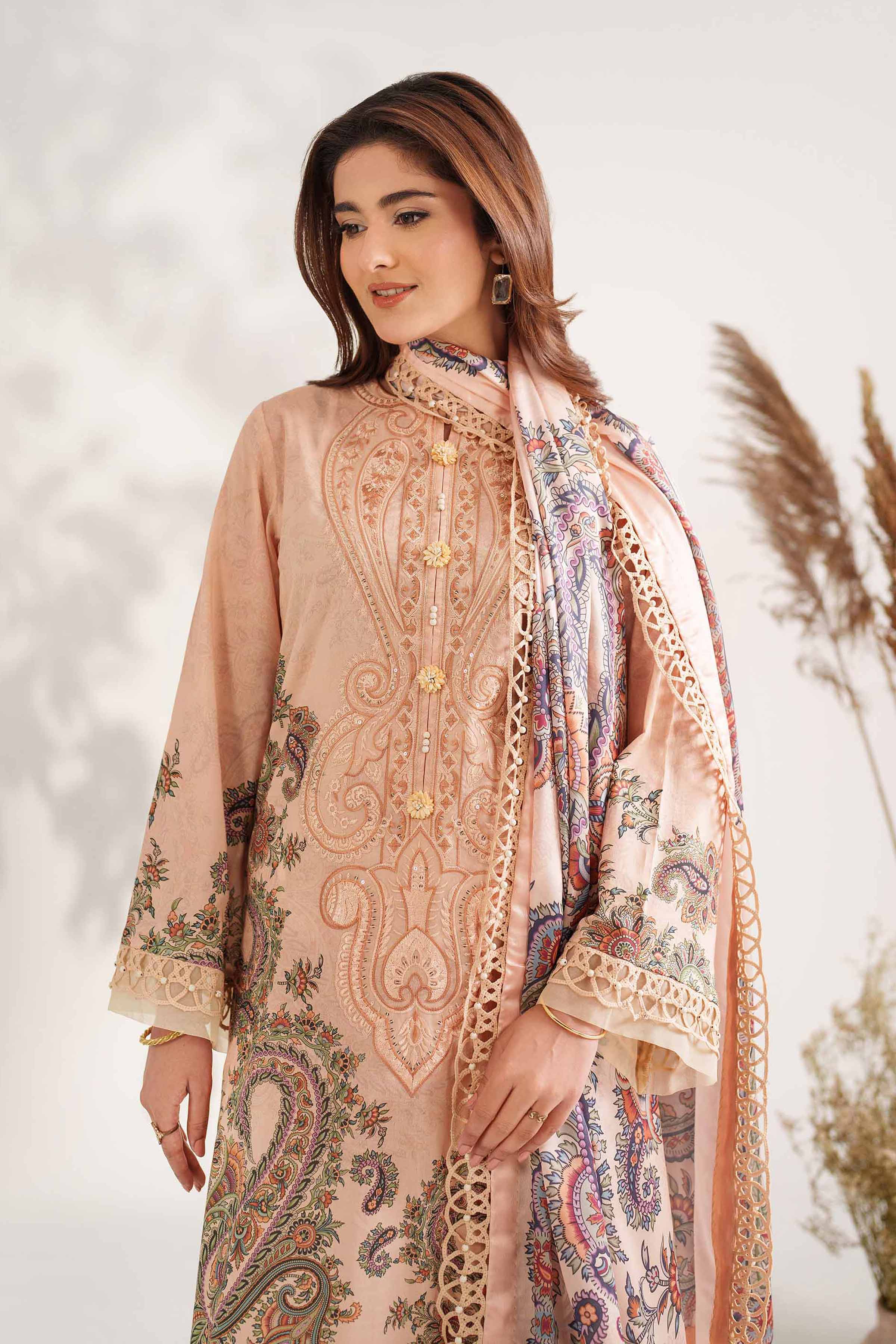 3 Piece - Digital Printed Embroidered Suit - 42502220 for Women - Unstitched Collection | Nishat | Shop Online