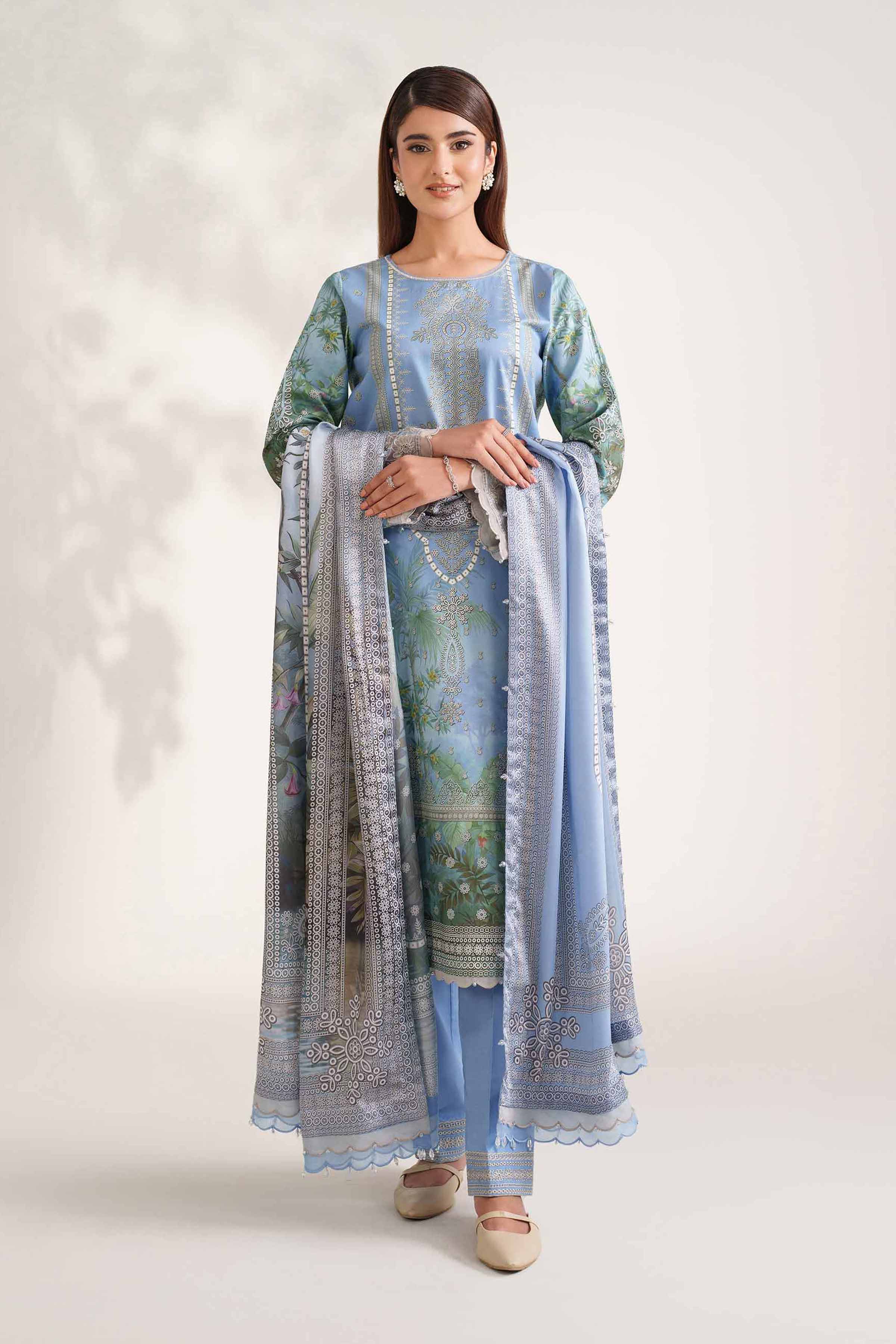 3 Piece - Digital Printed Embroidered Suit - 42502221 for Women - Unstitched Collection | Nishat | Shop Online