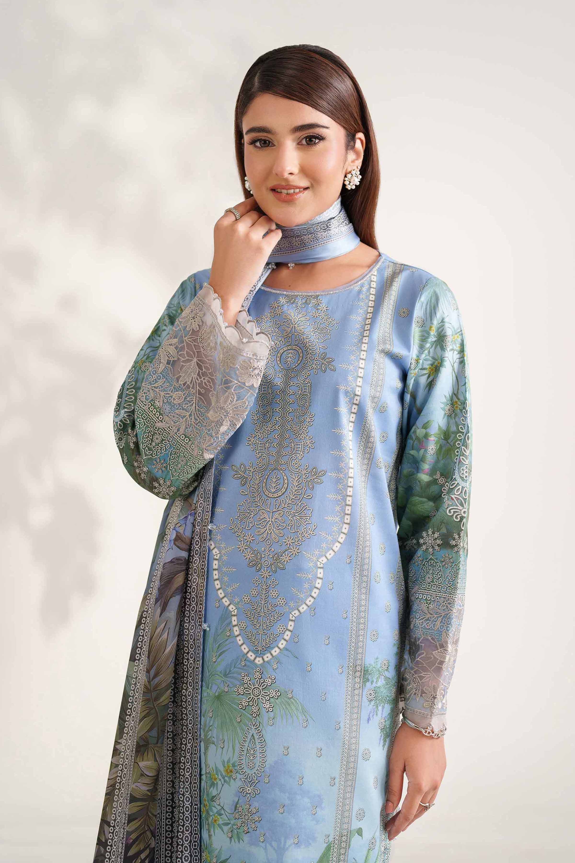 3 Piece - Digital Printed Embroidered Suit - 42502221 for Women - Unstitched Collection | Nishat | Shop Online