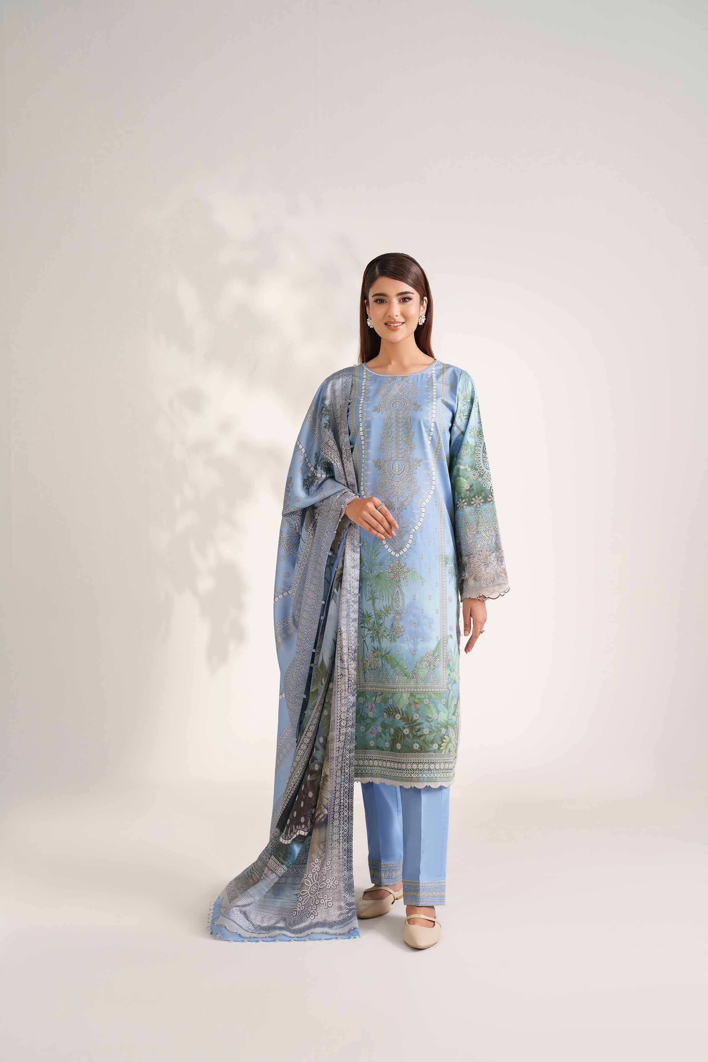 3 Piece - Digital Printed Embroidered Suit - 42502221 for Women - Unstitched Collection | Nishat | Shop Online