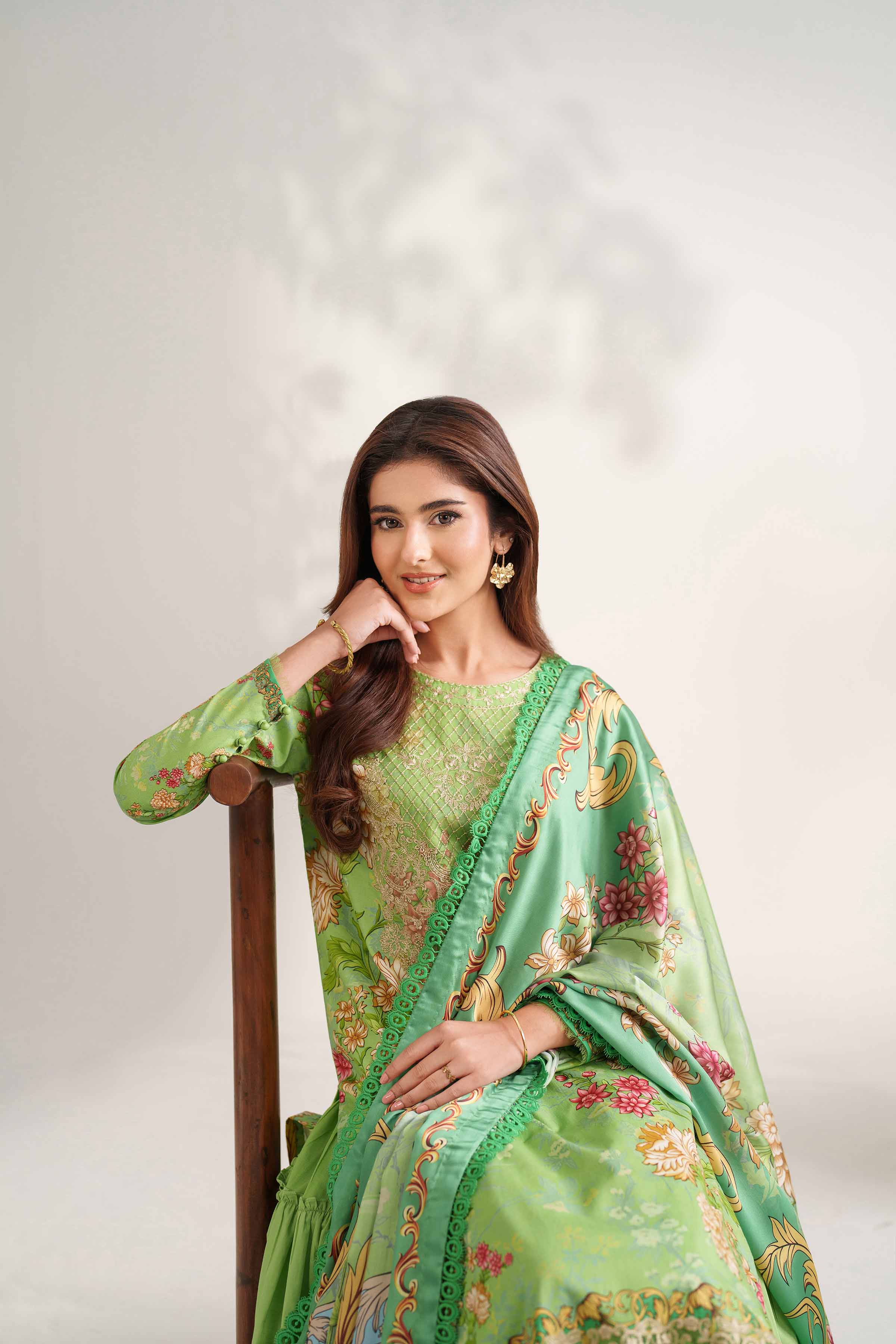 3 Piece - Digital Printed Embroidered Suit - 42502222 for Women - Unstitched Collection | Nishat | Shop Online
