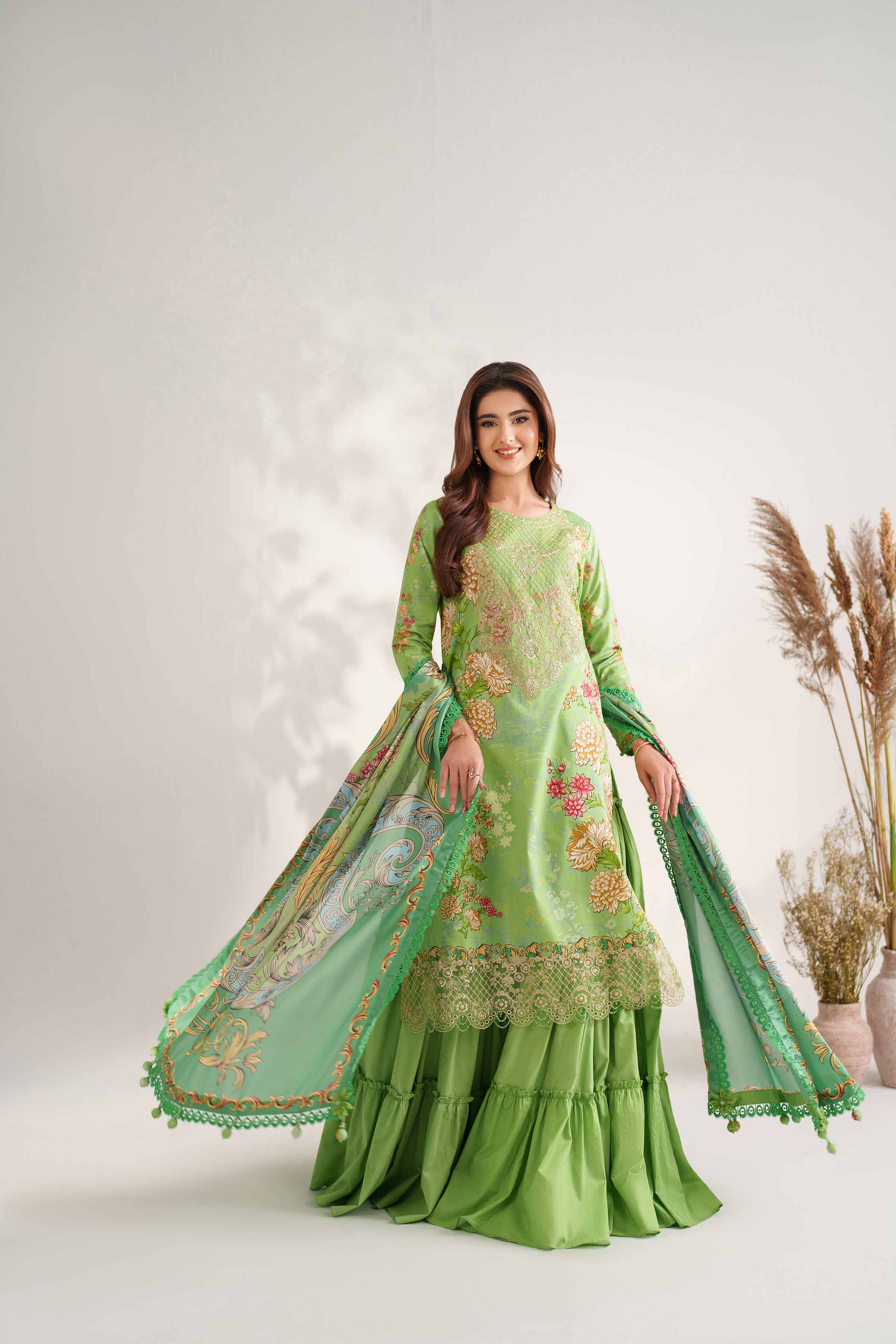 3 Piece - Digital Printed Embroidered Suit - 42502222 for Women - Unstitched Collection | Nishat | Shop Online