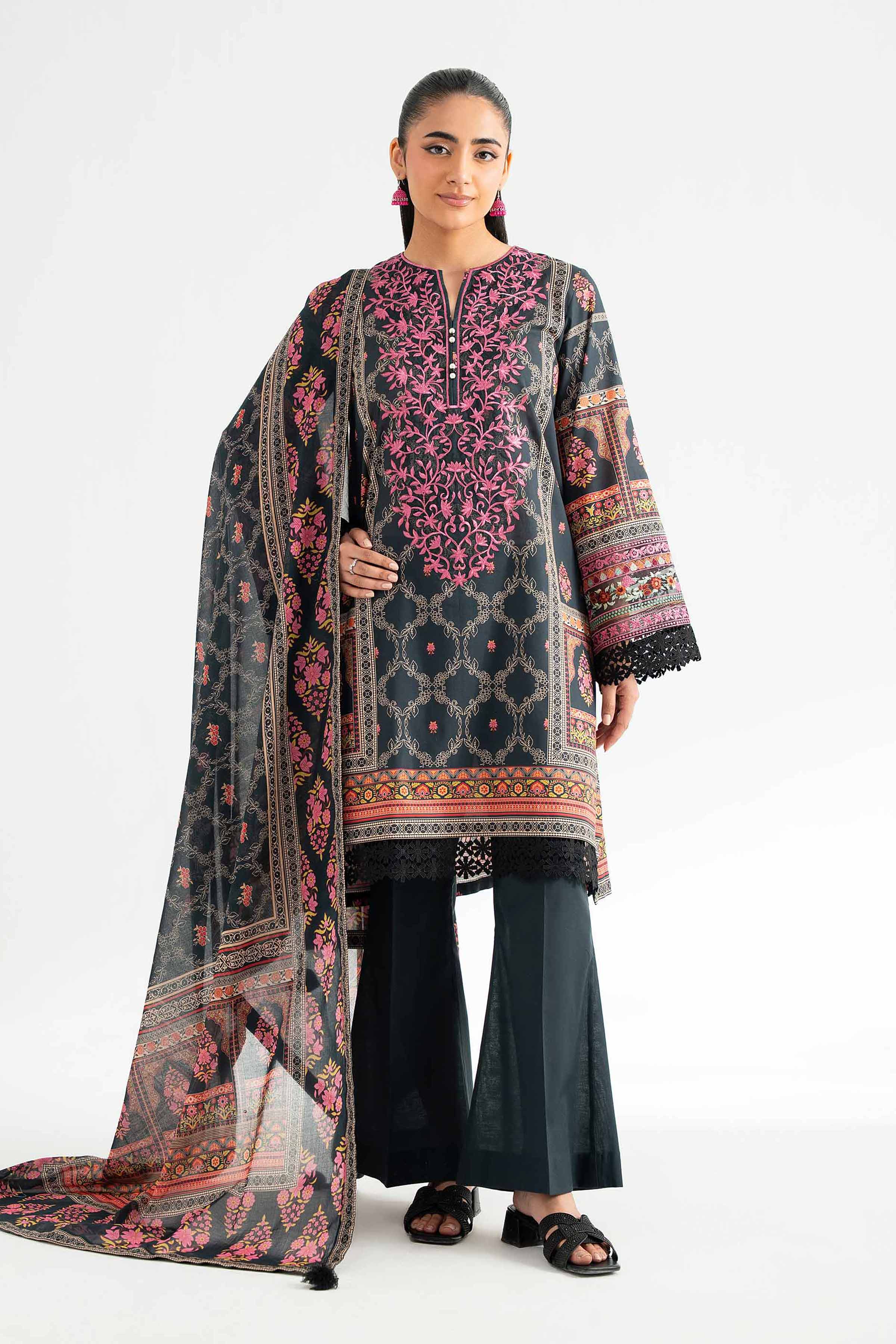 3 Piece - Digital Printed Suit - 42502225 for Women - Unstitched Collection | Nishat | Shop Online
