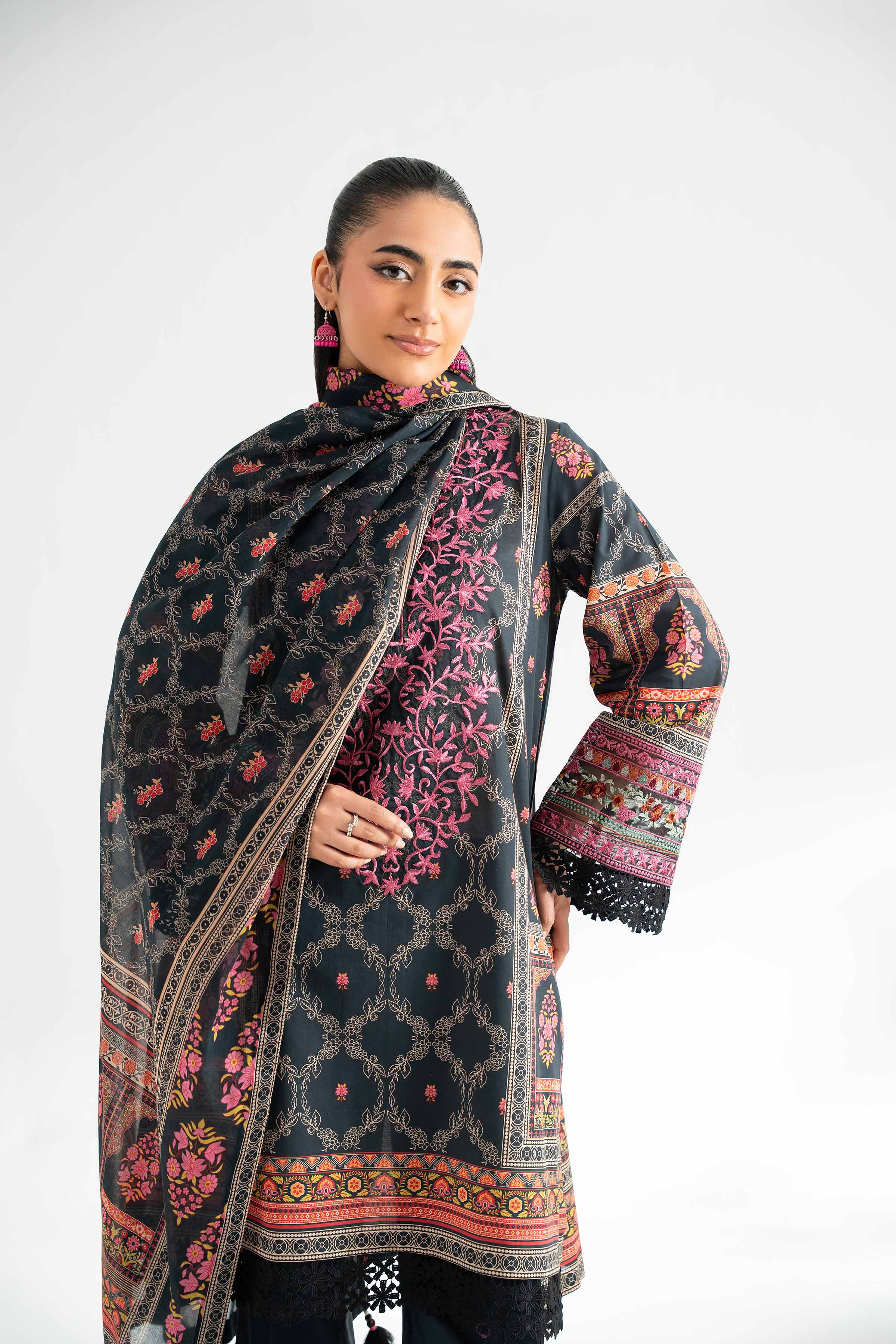 3 Piece - Digital Printed Suit - 42502225 for Women - Unstitched Collection | Nishat | Shop Online