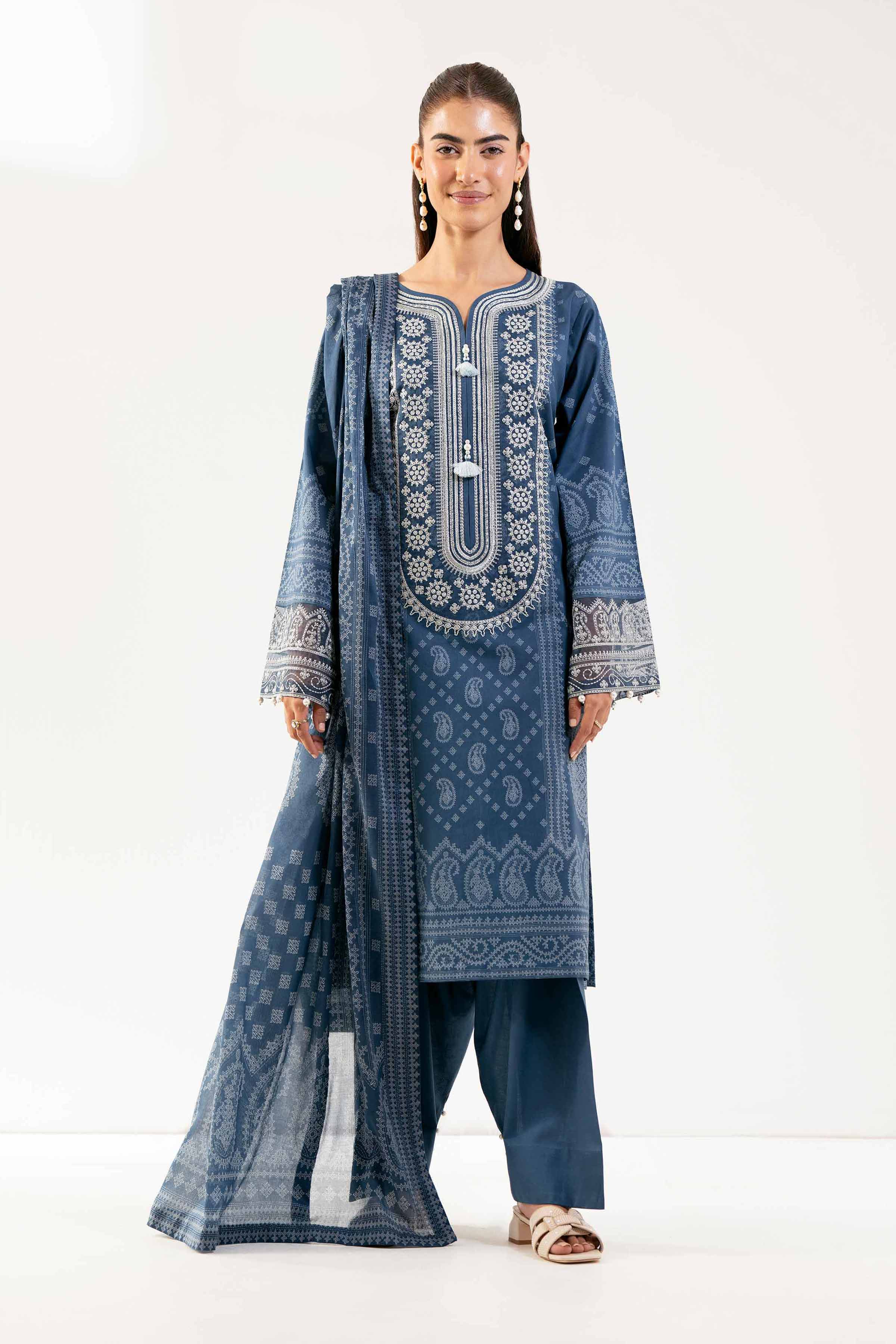 3 Piece - Digital Printed Suit - 42502229 for Women - Unstitched Collection | Nishat | Shop Online