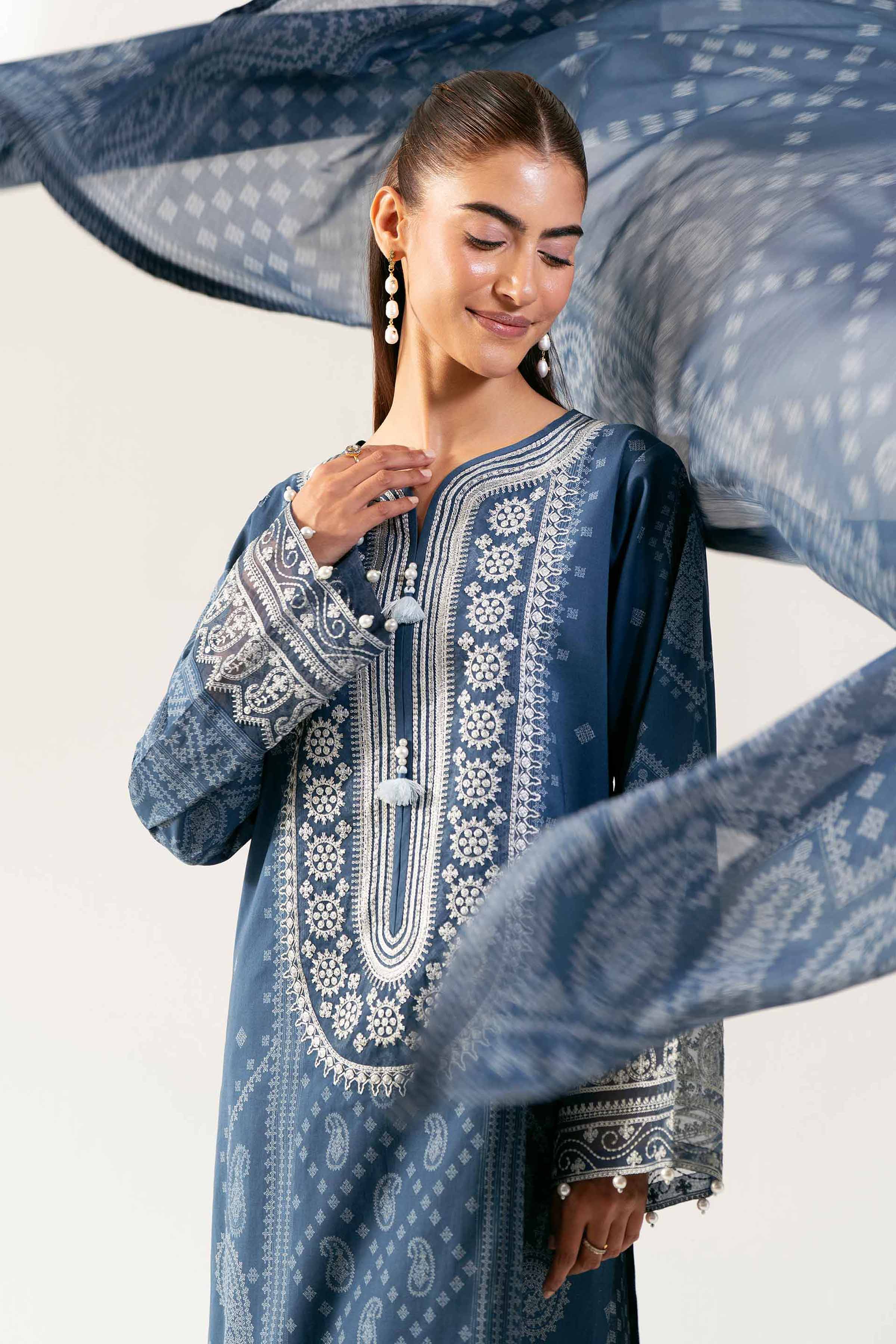3 Piece - Digital Printed Suit - 42502229 for Women - Unstitched Collection | Nishat | Shop Online