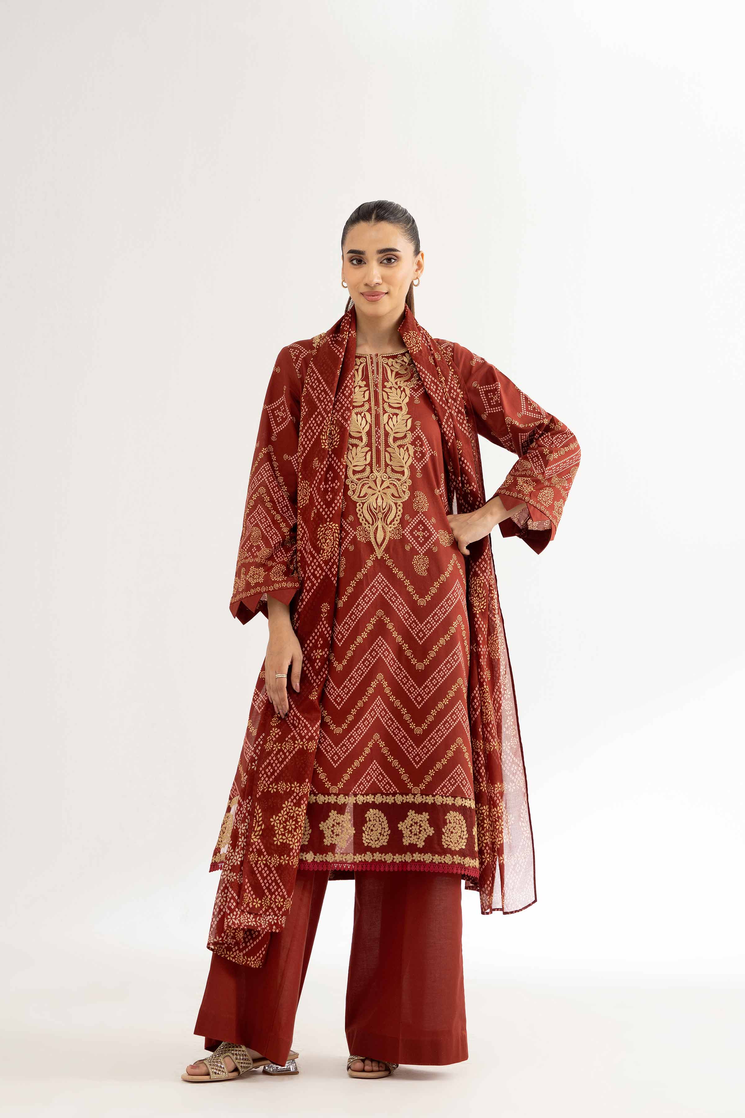 3 Piece - Digital Printed Suit - 42502231 for Women - Unstitched Collection | Nishat | Shop Online