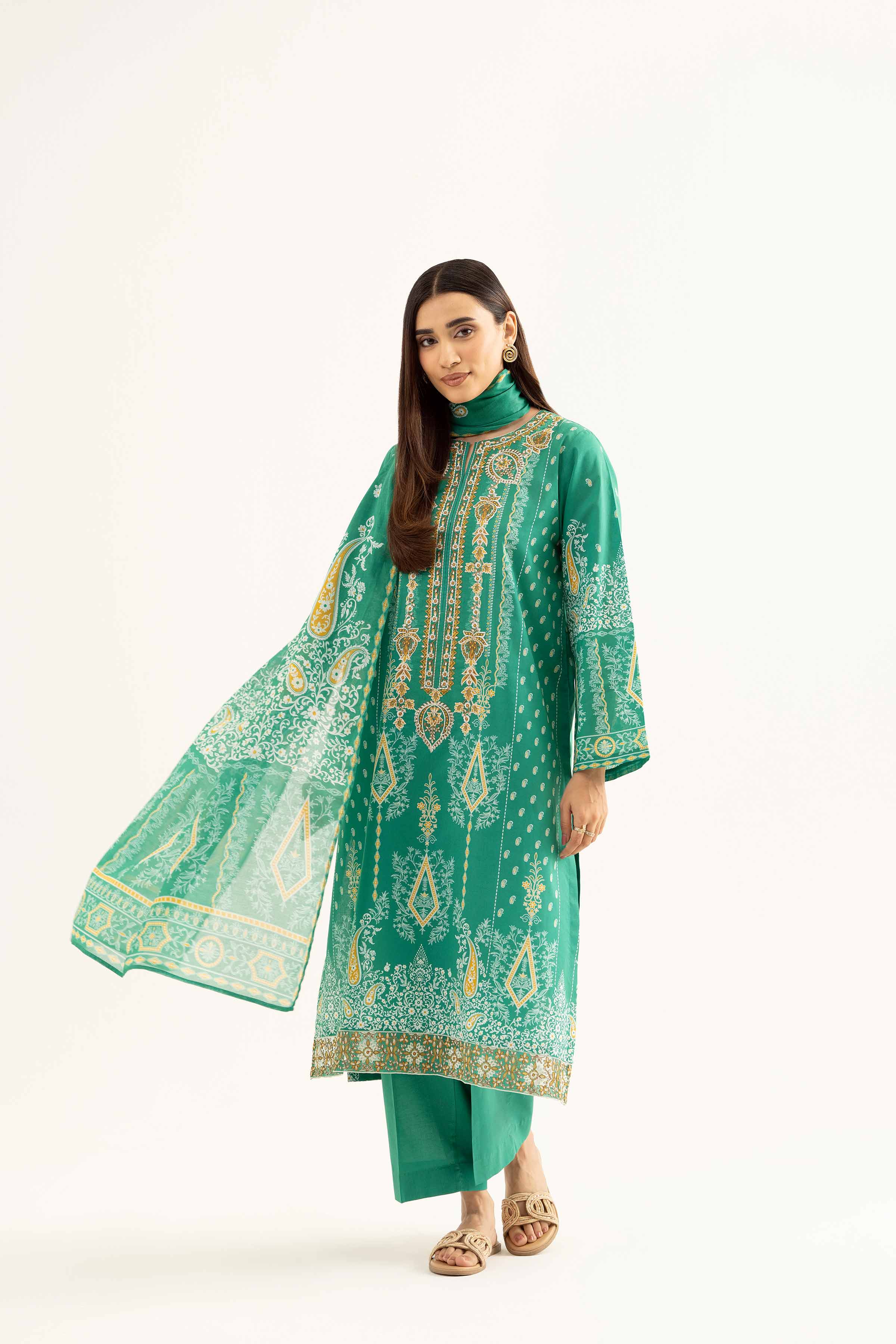 3 Piece - Digital Printed Suit - 42502233 for Women - Unstitched Collection | Nishat | Shop Online