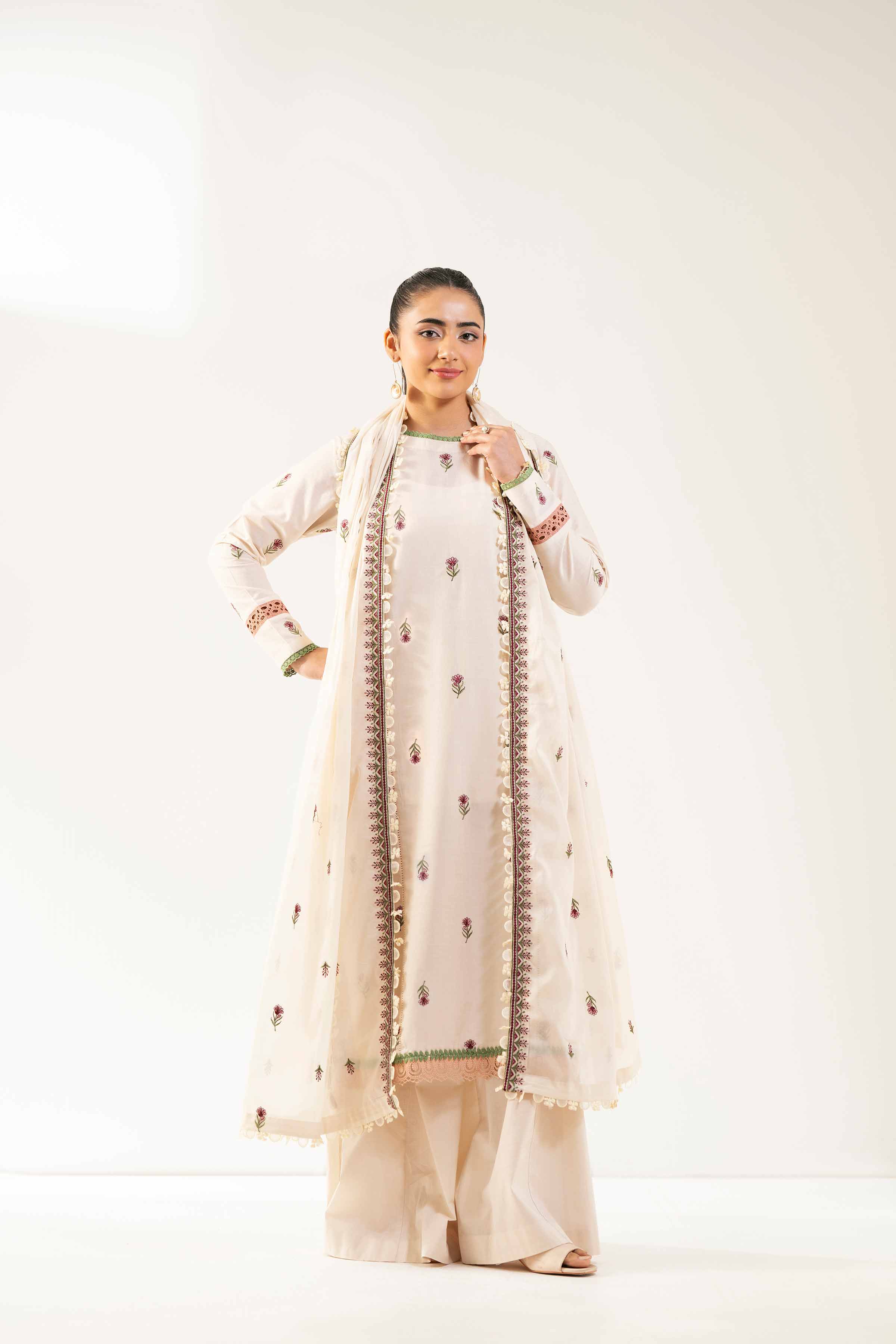 3 Piece - Dyed Embroidered Suit - 42502245 for Women - Unstitched Collection | Nishat | Shop Online