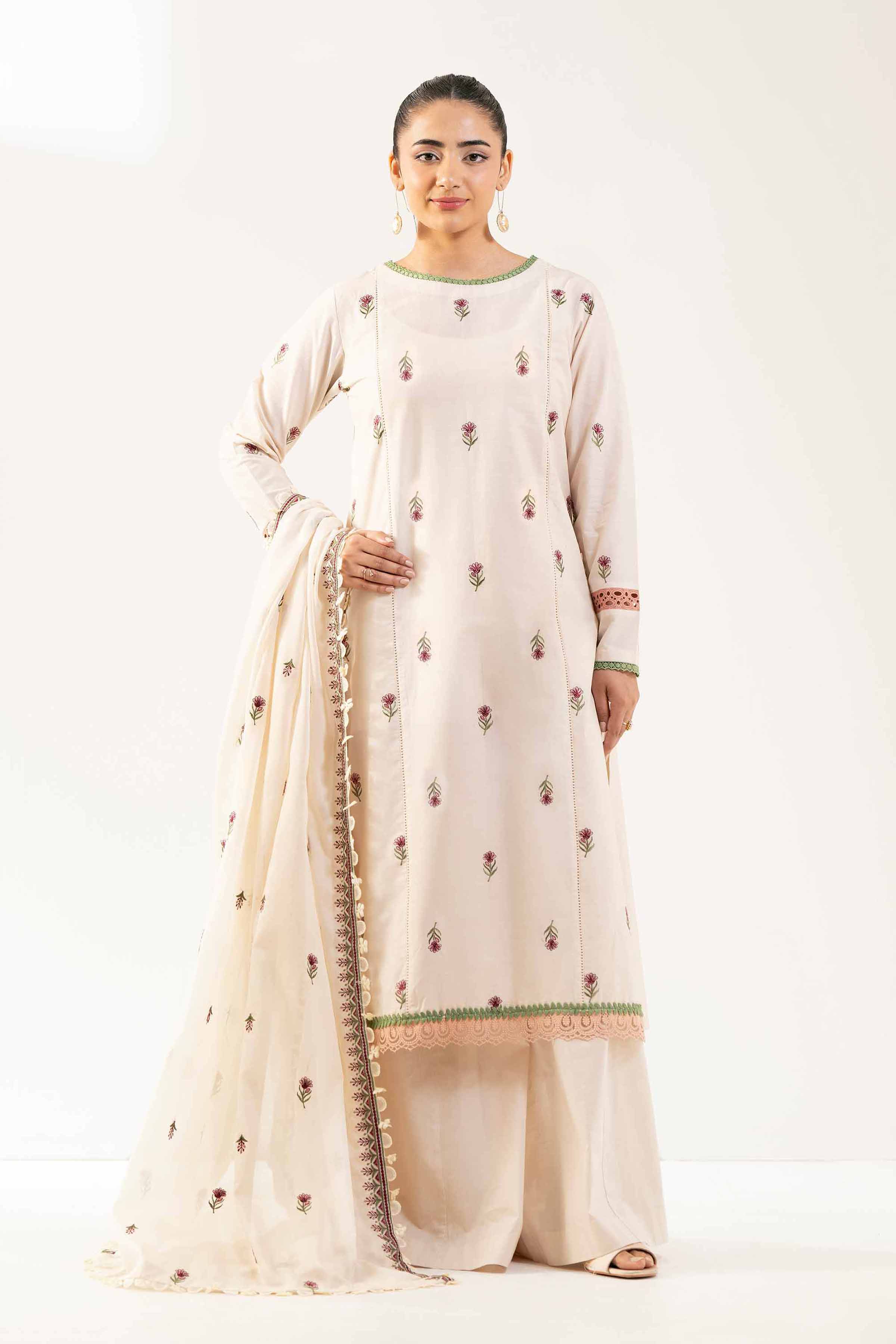 3 Piece - Dyed Embroidered Suit - 42502245 for Women - Unstitched Collection | Nishat | Shop Online