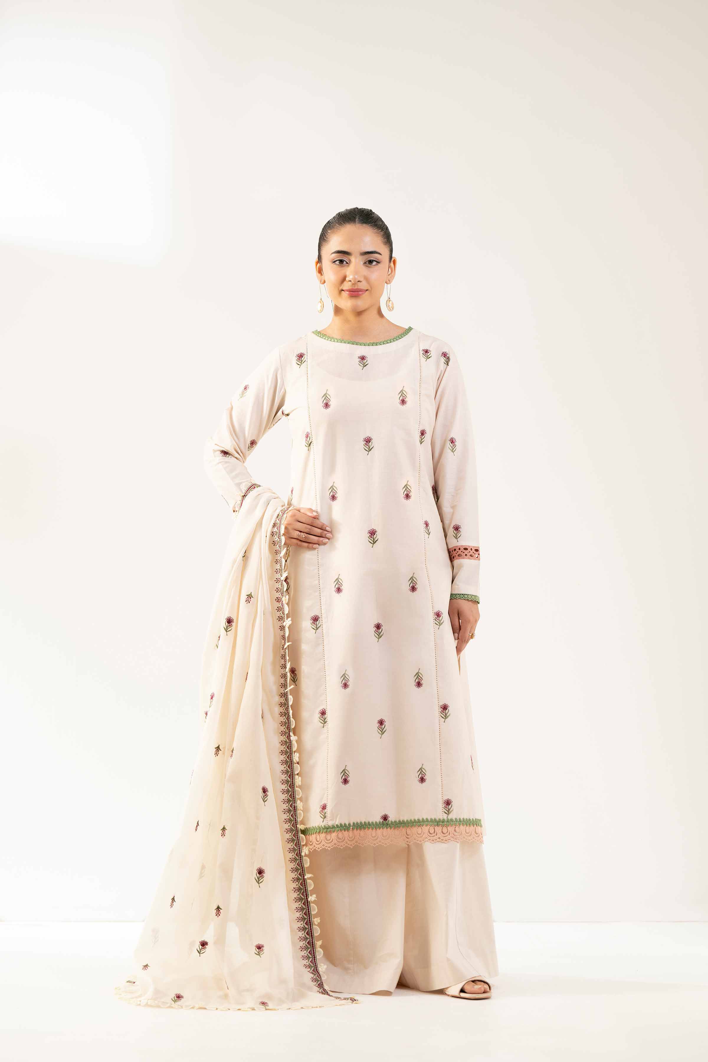 3 Piece - Dyed Embroidered Suit - 42502245 for Women - Unstitched Collection | Nishat | Shop Online