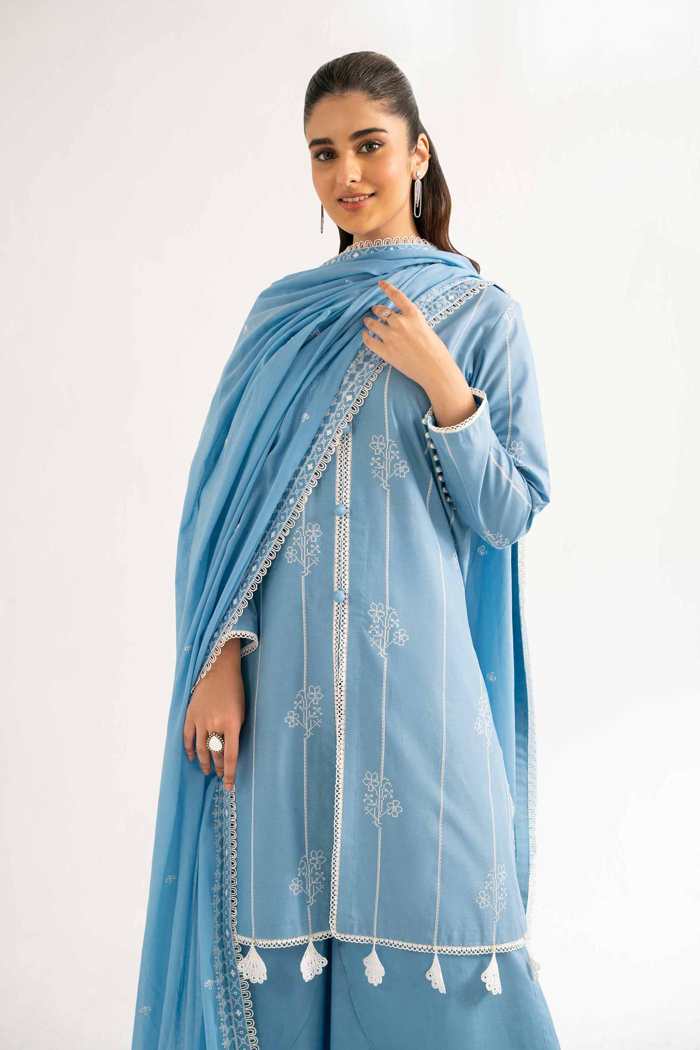 3 Piece - Dyed Embroidered Suit - 42502246 for Women - Unstitched Collection | Nishat | Shop Online