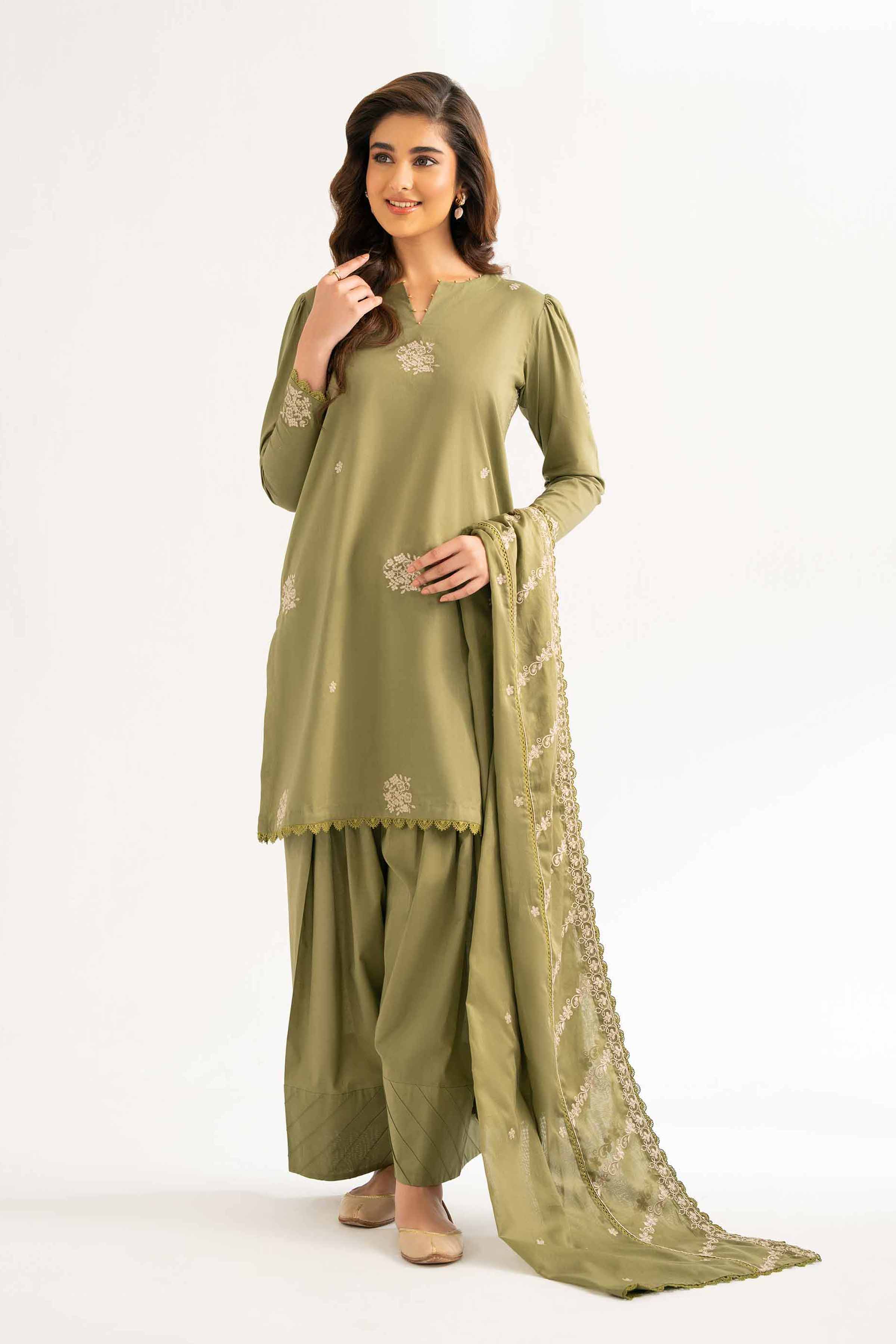 3 Piece - Dyed Embroidered Suit - 42502247 for Women - Unstitched Collection | Nishat | Shop Online