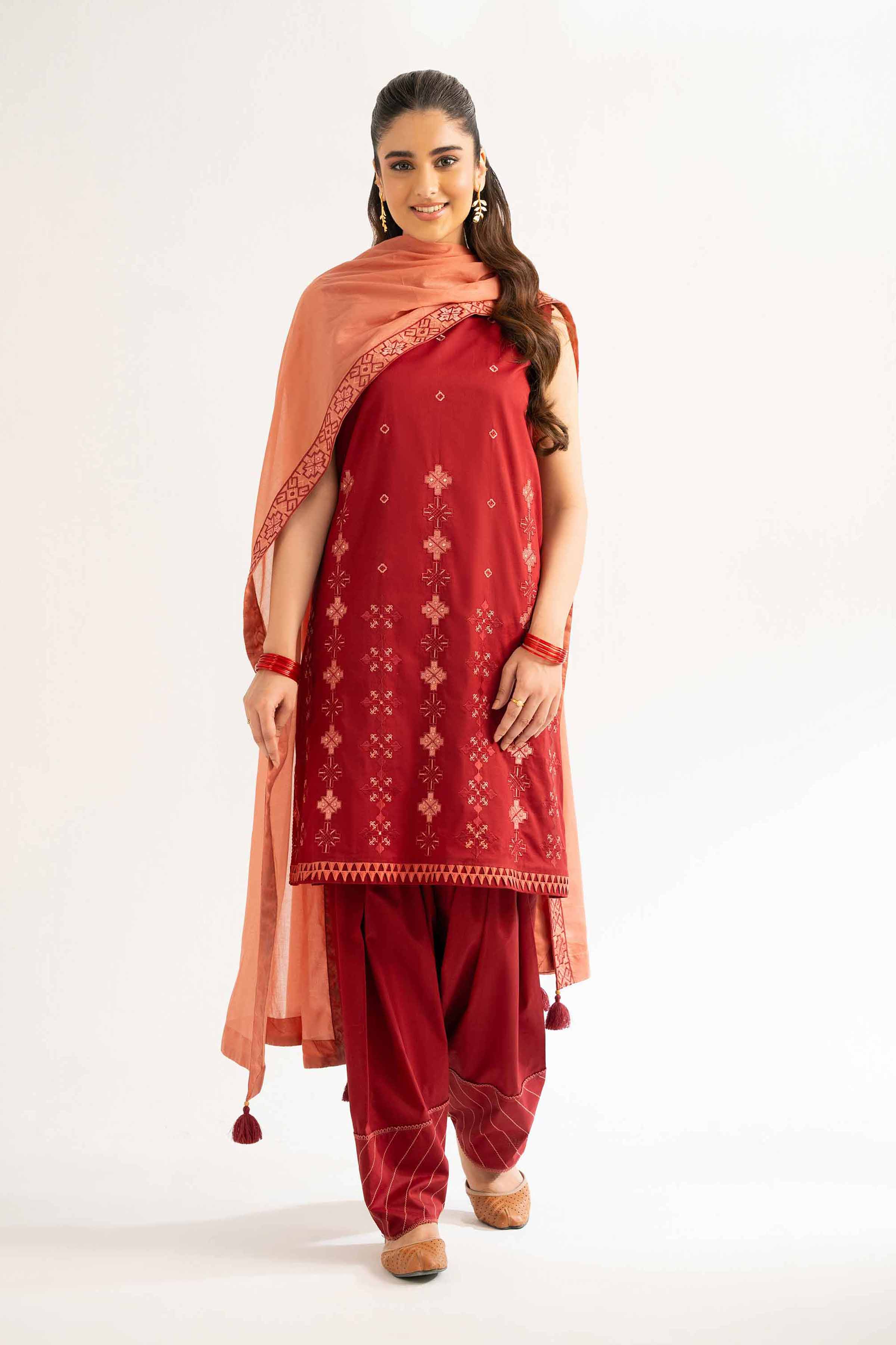 3 Piece - Dyed Embroidered Suit - 42502248 for Women - Unstitched Collection | Nishat | Shop Online