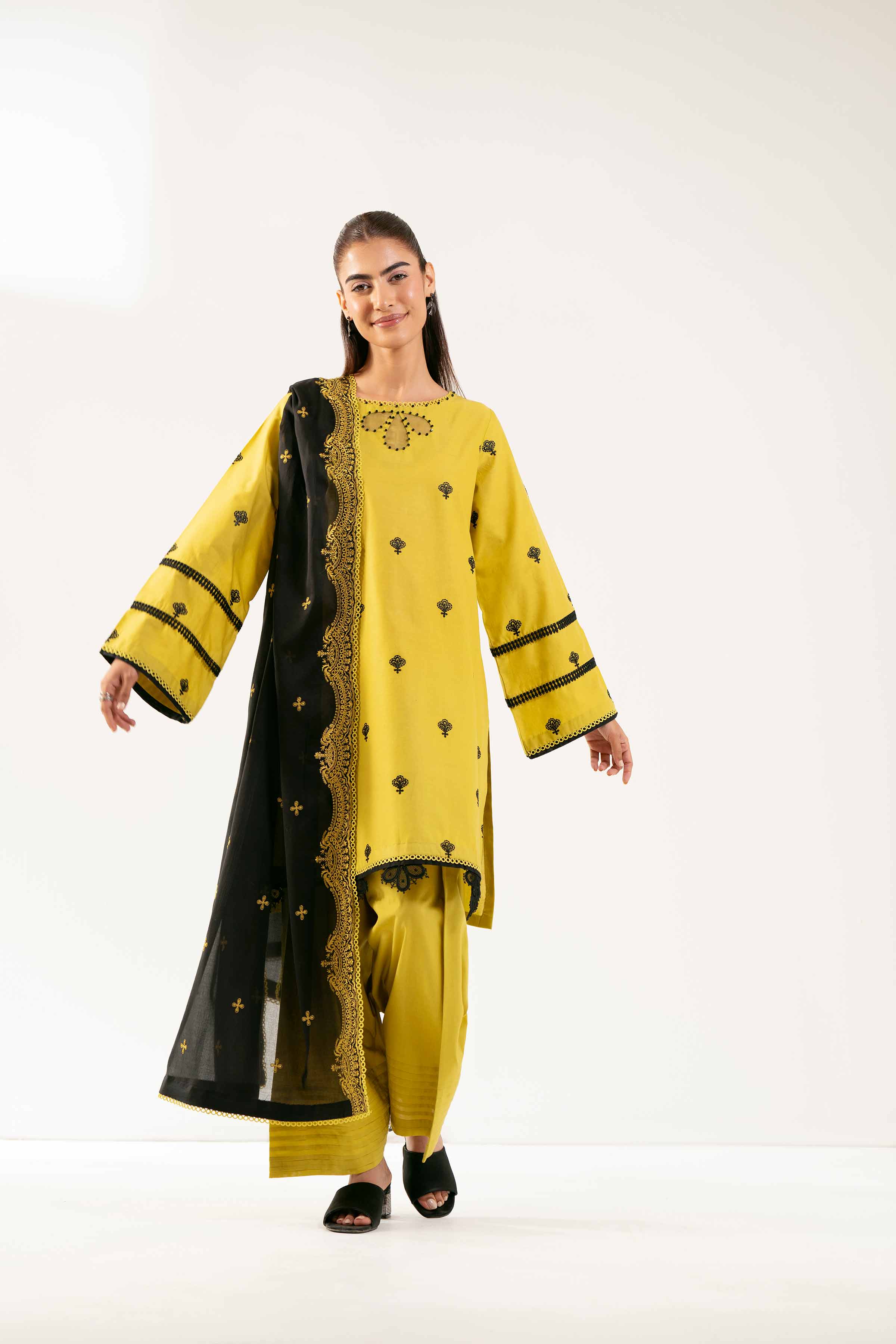 3 Piece - Dyed Embroidered Suit - 42502250 for Women - Unstitched Collection | Nishat | Shop Online