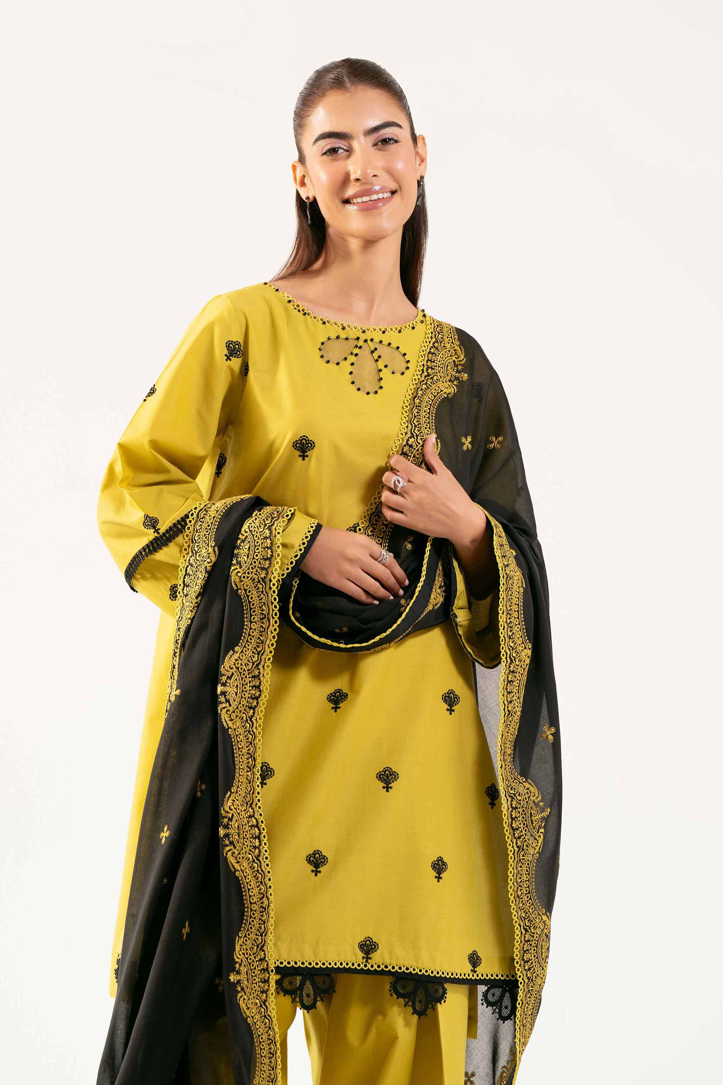 3 Piece - Dyed Embroidered Suit - 42502250 for Women - Unstitched Collection | Nishat | Shop Online