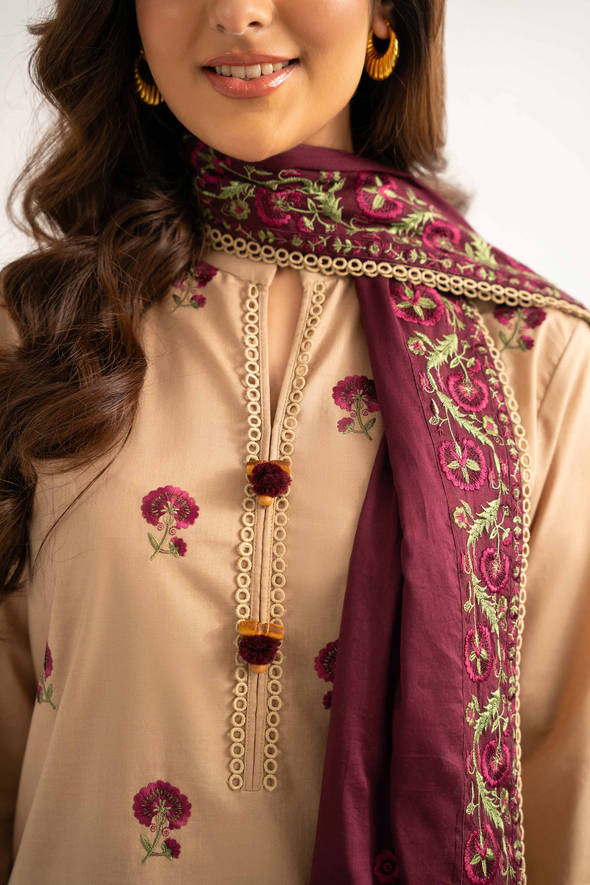 3 Piece - Dyed Embroidered Suit - 42502252 for Women - Unstitched Collection | Nishat | Shop Online