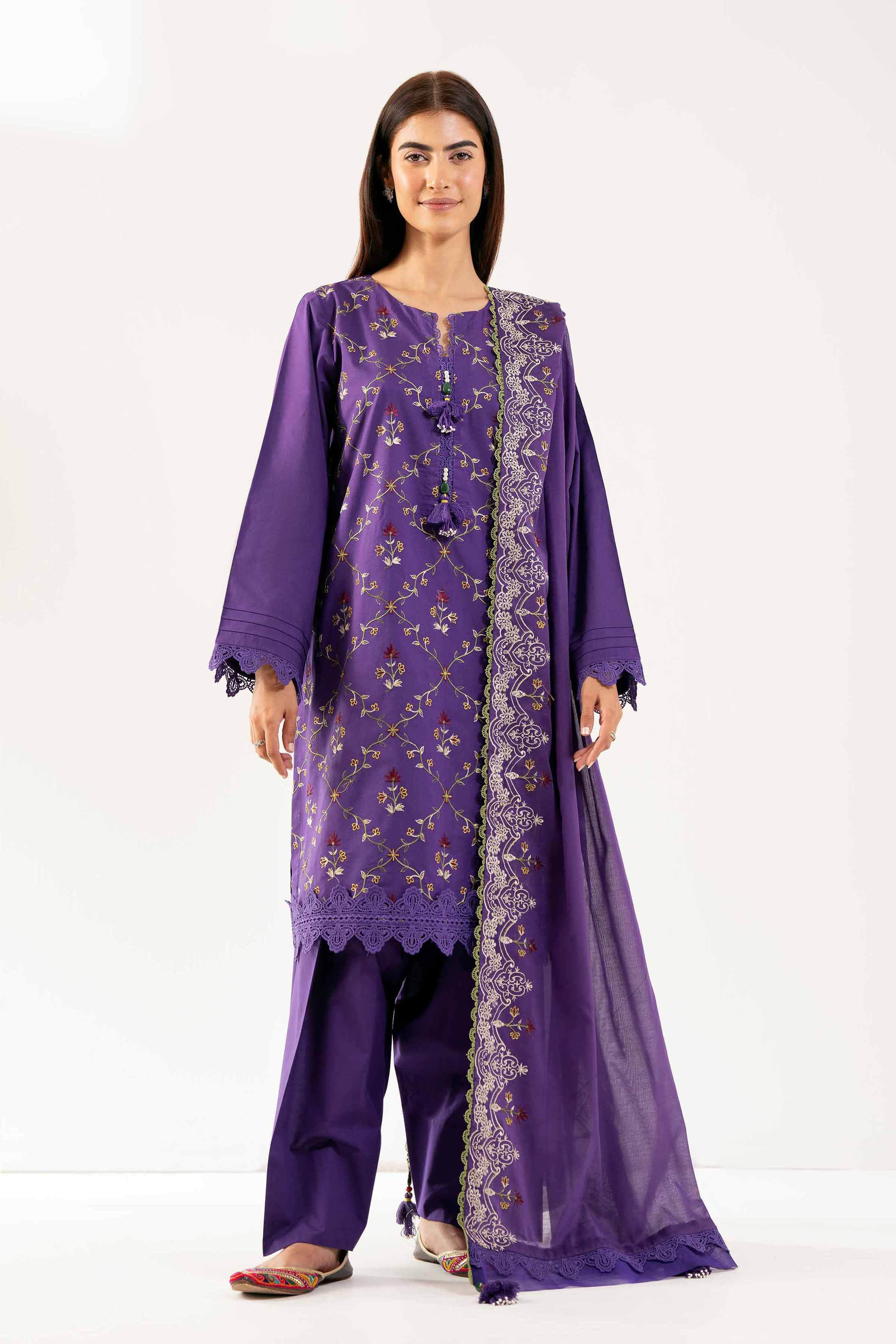 3 Piece - Dyed Embroidered Suit - 42502253 for Women - Unstitched Collection | Nishat | Shop Online