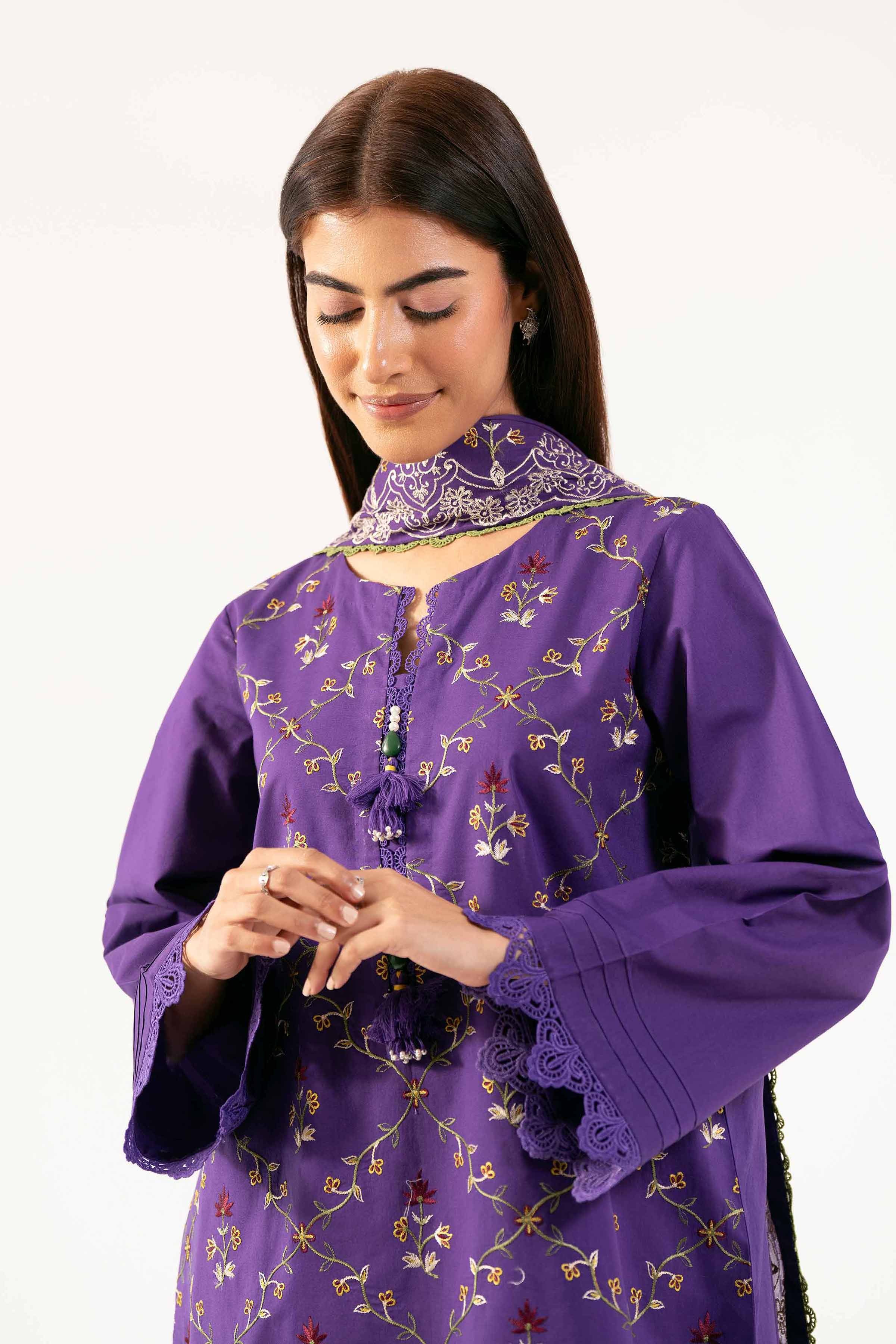 3 Piece - Dyed Embroidered Suit - 42502253 for Women - Unstitched Collection | Nishat | Shop Online