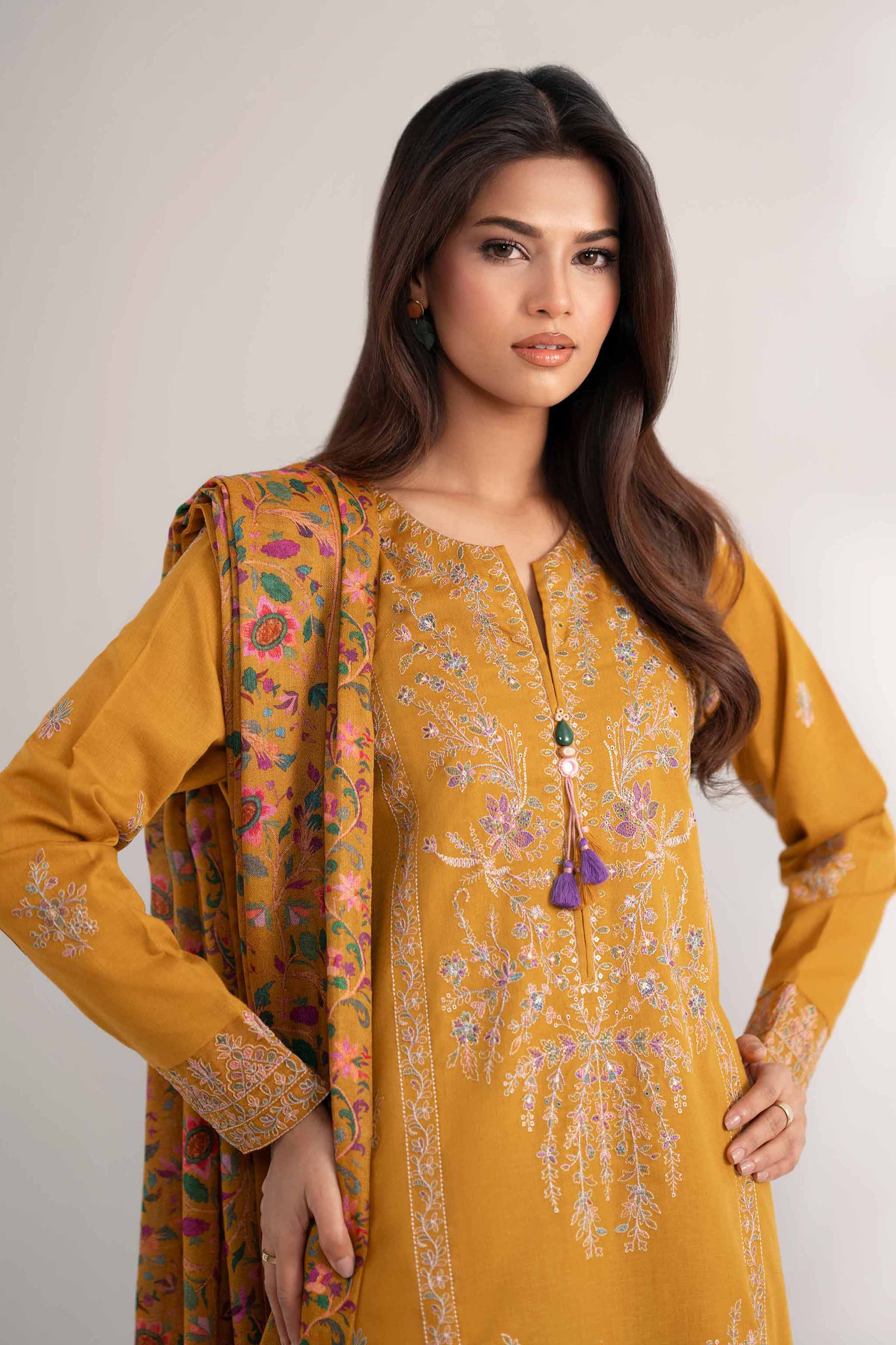 3 Piece - Digital Printed Embroidered Suit - 42502302 for Women - Unstitched Collection | Nishat | Shop Online