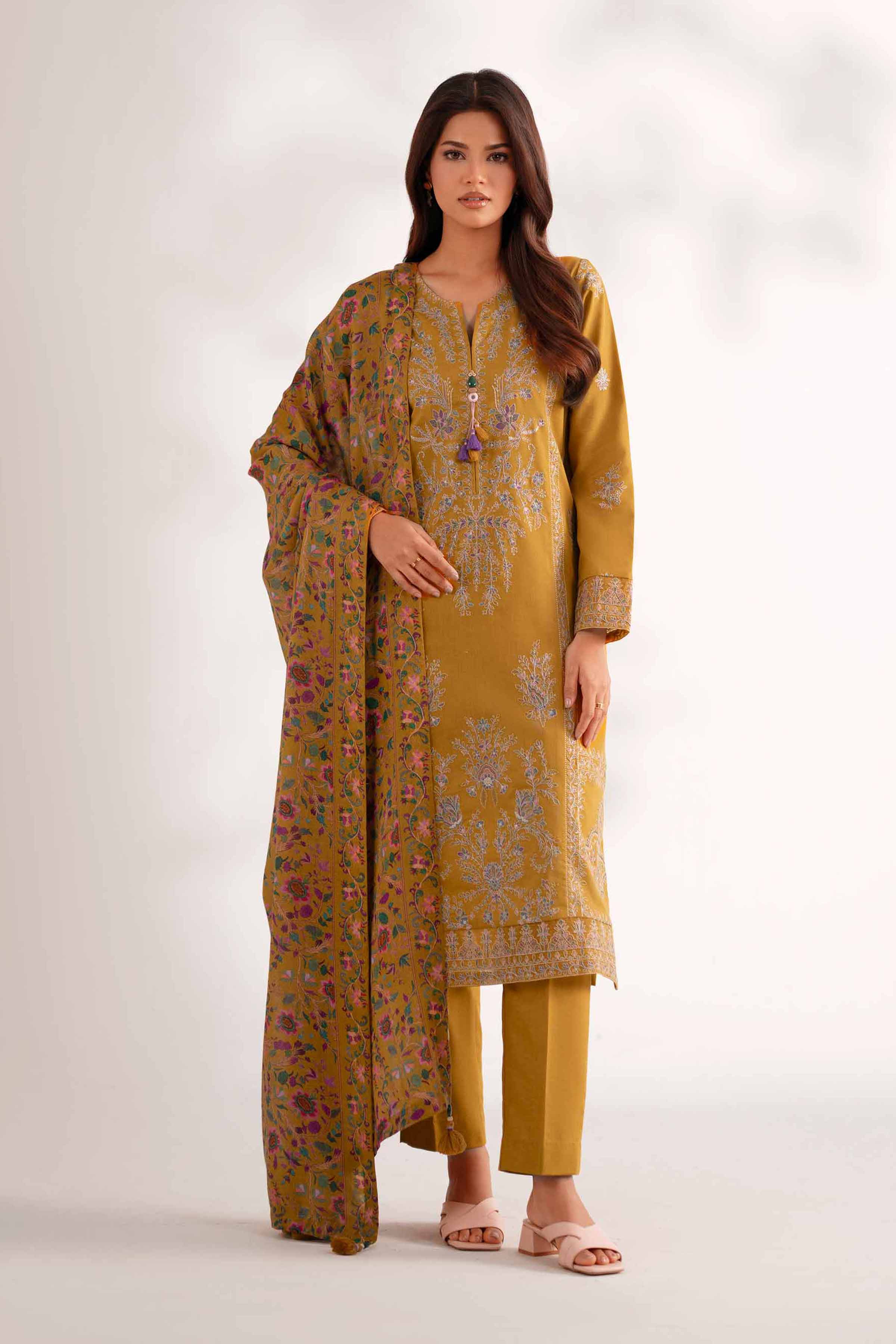 3 Piece - Digital Printed Embroidered Suit - 42502302 for Women - Unstitched Collection | Nishat | Shop Online