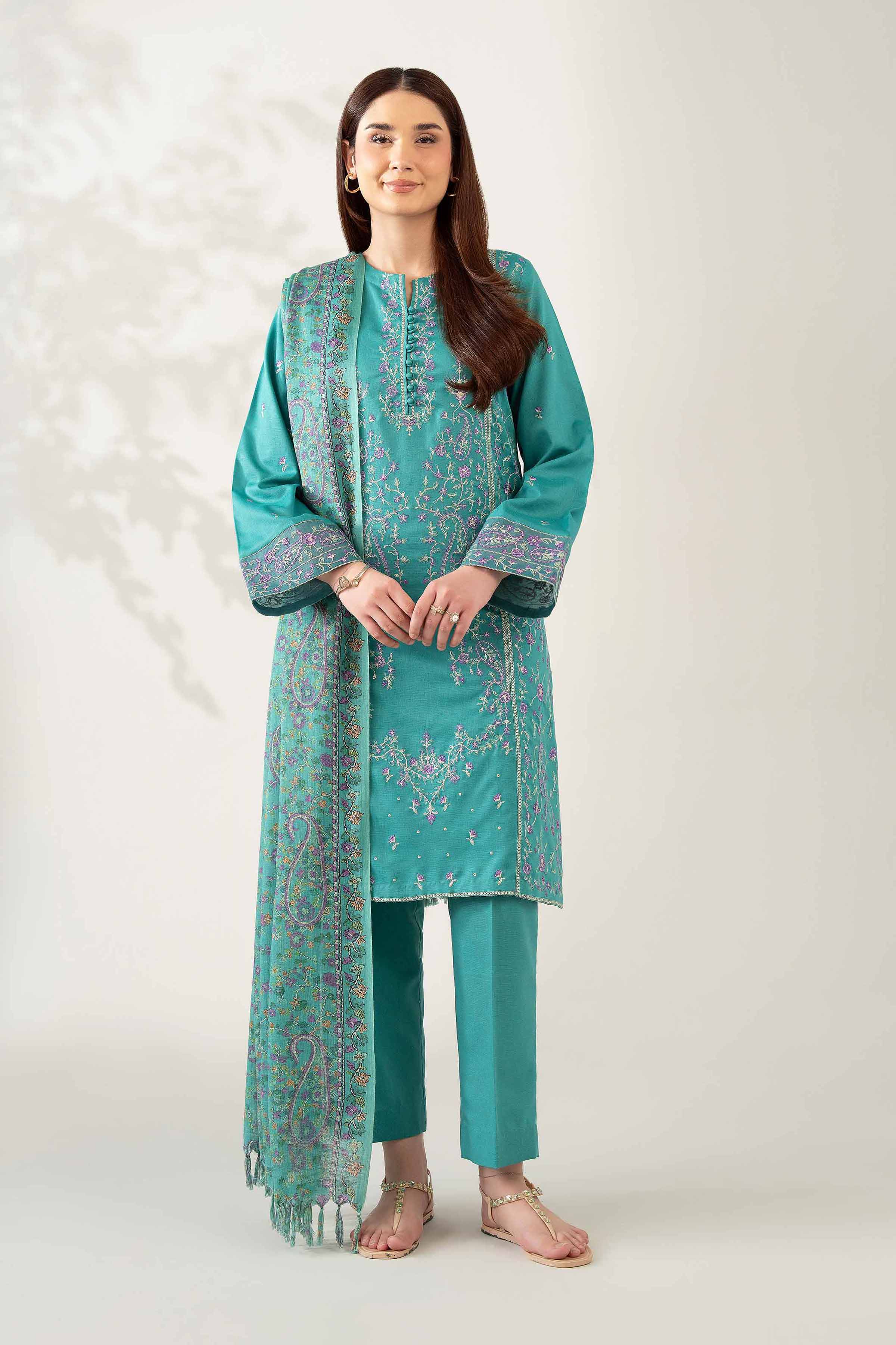 3 Piece - Digital Printed Embroidered Suit - 42502303 for Women - Unstitched Collection | Nishat | Shop Online