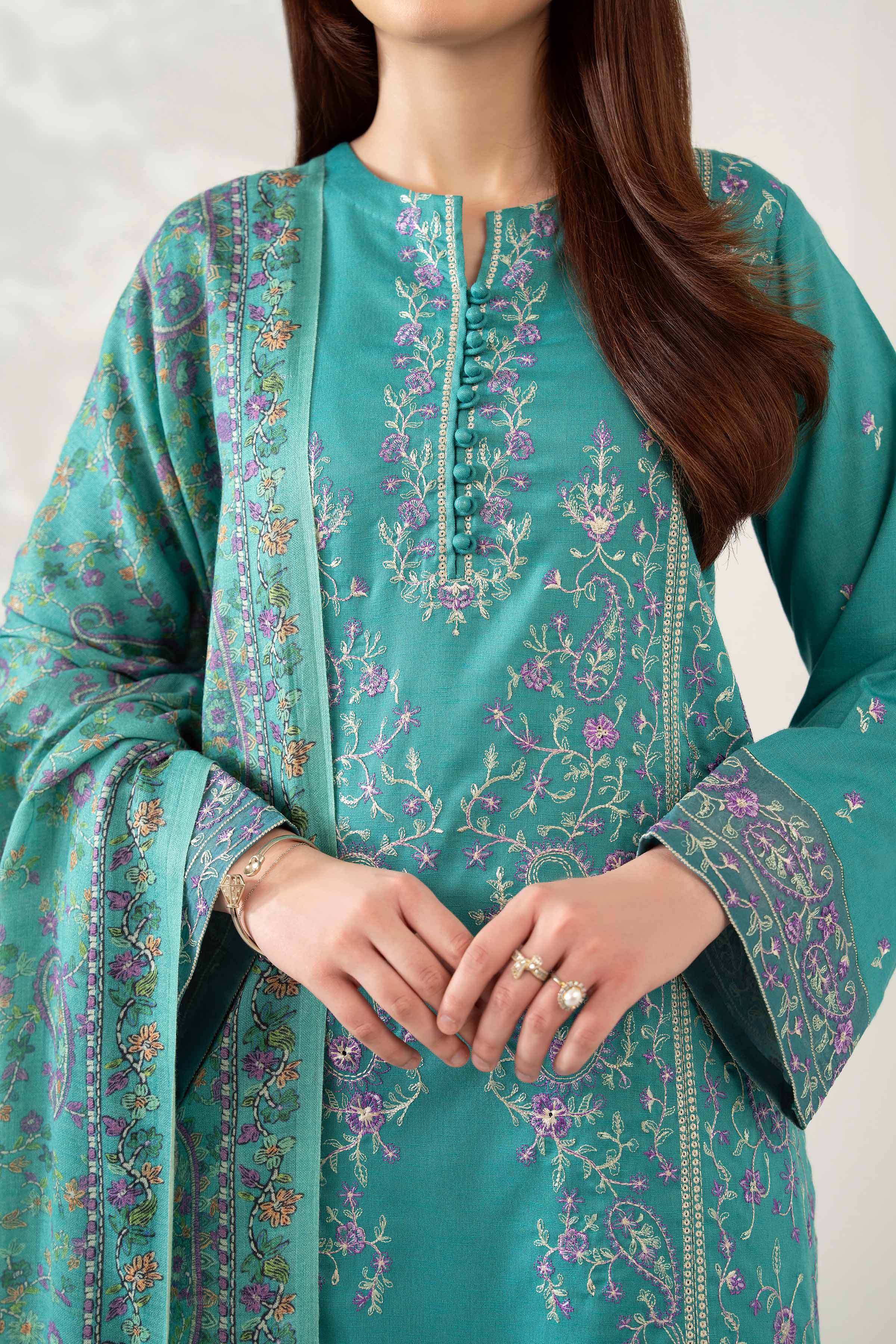 3 Piece - Digital Printed Embroidered Suit - 42502303 for Women - Unstitched Collection | Nishat | Shop Online