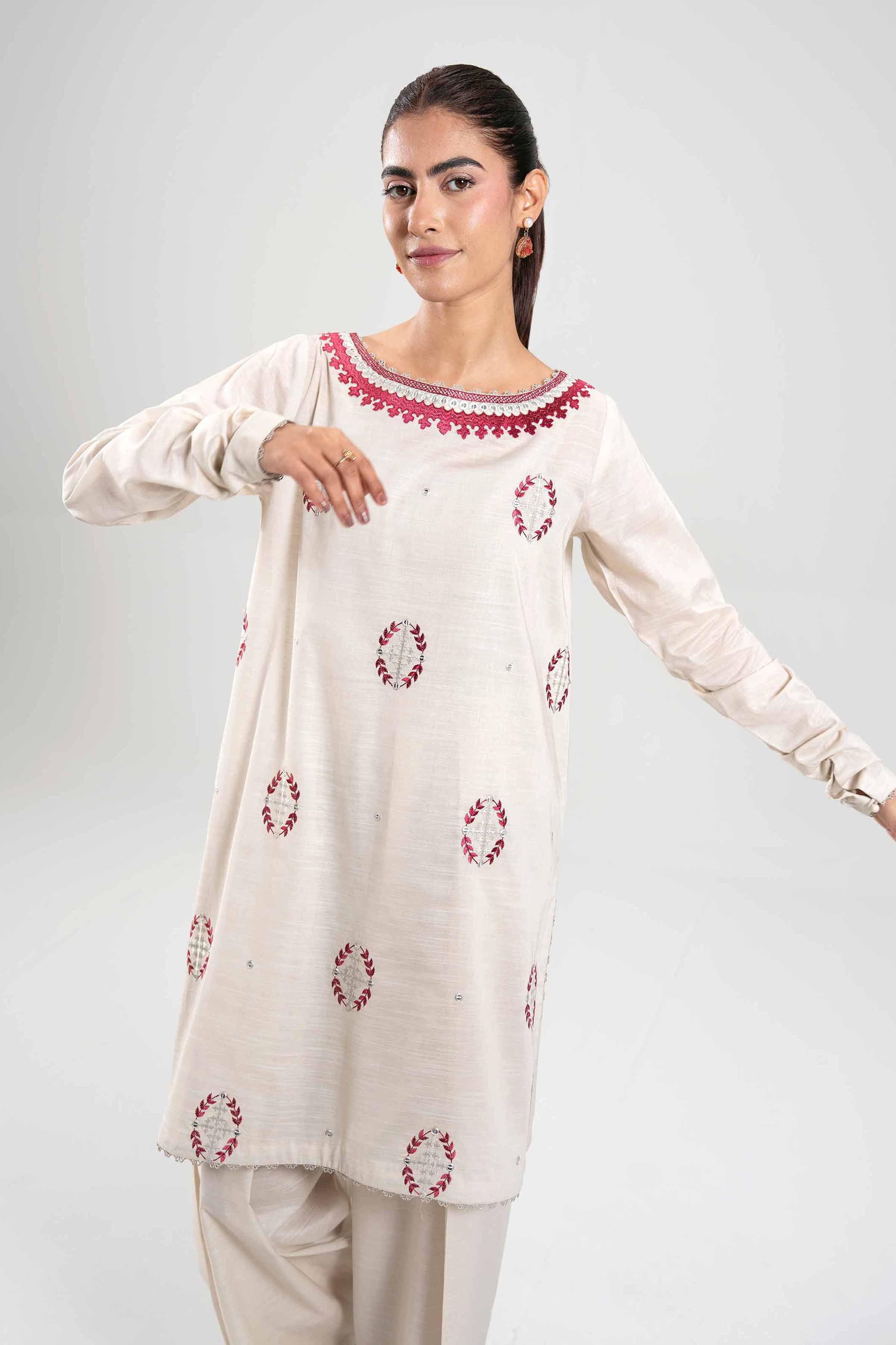 2 Piece - Embroidered Suit - 42502304 for Women - Unstitched Collection | Nishat | Shop Online